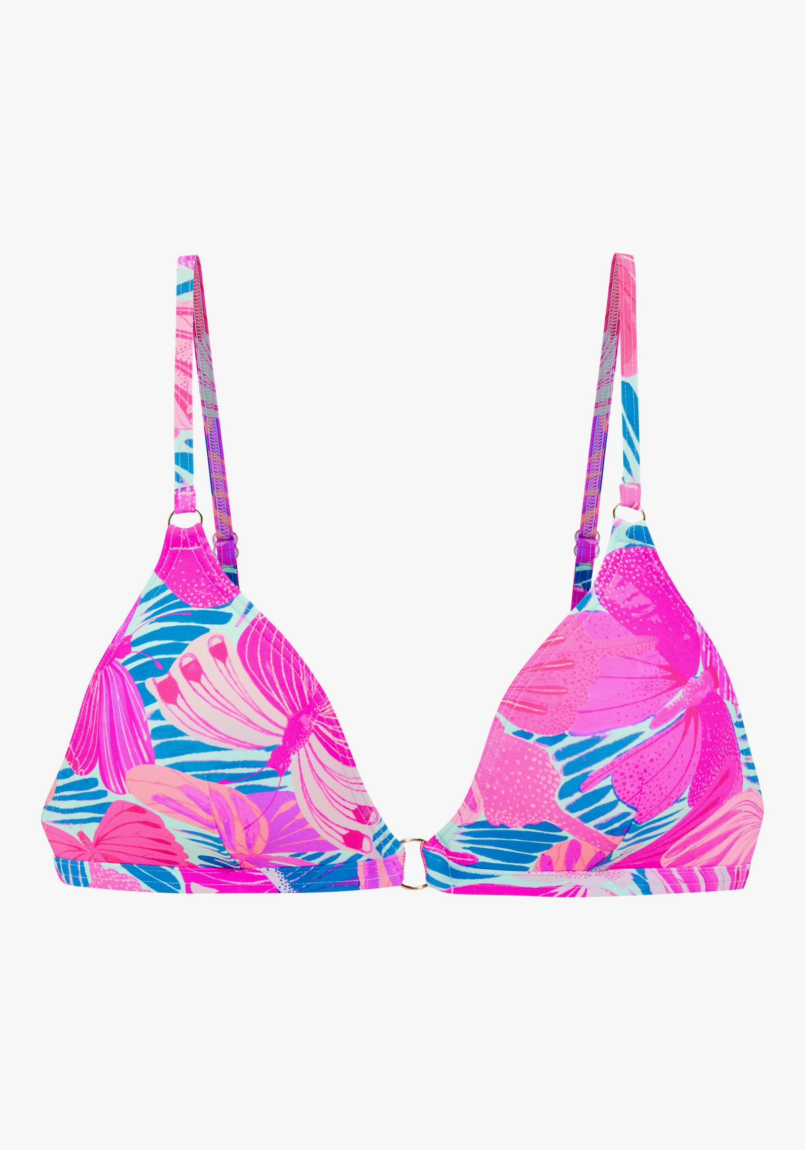Sunseeker Triangel-Bikini-Top - pink-blau bedruckt