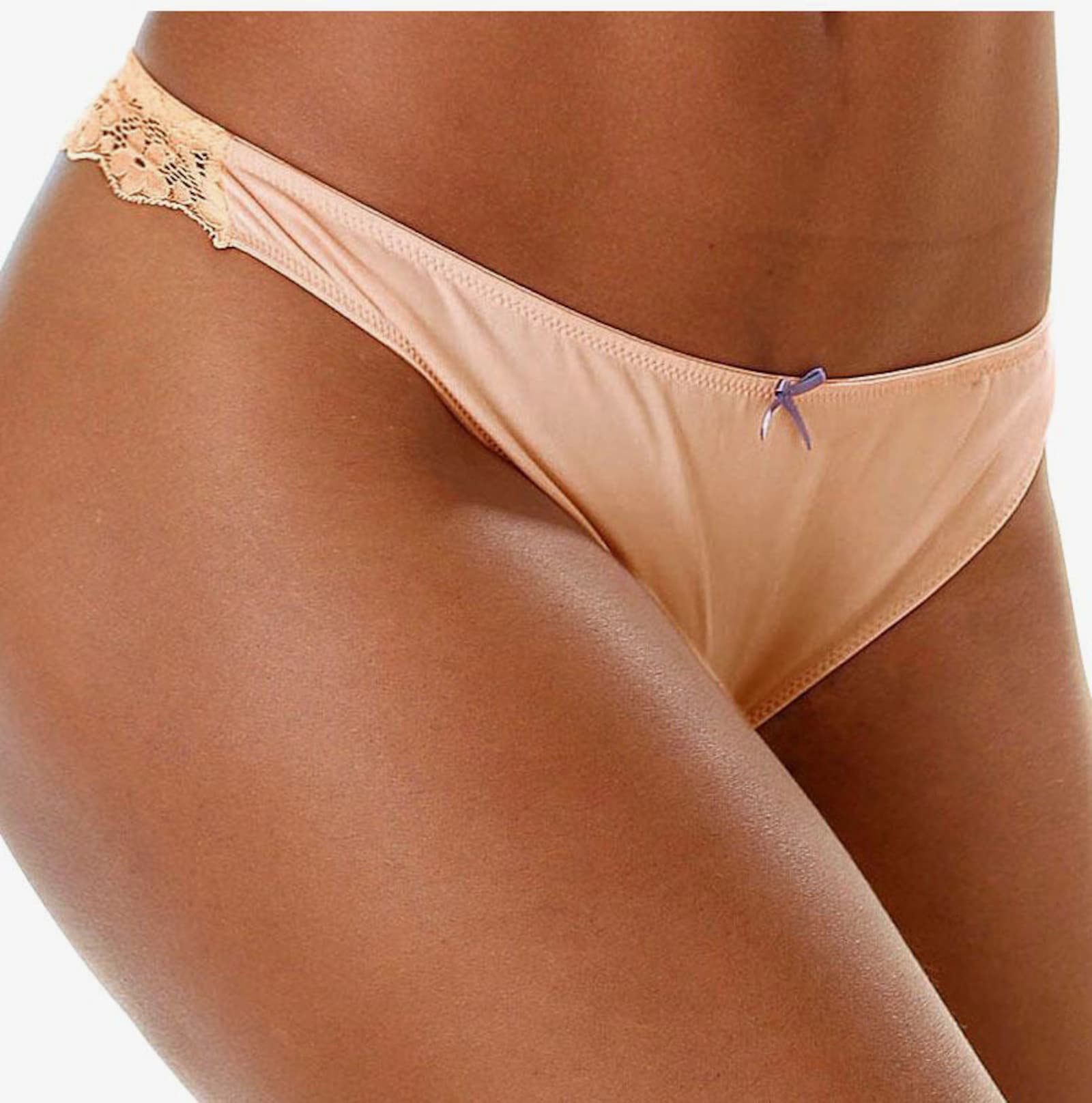 petite fleur String - blau+mandarine+weiss