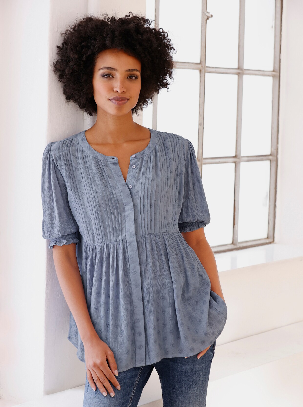 heine Bluse - bleu