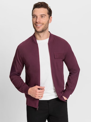 Catamaran Sweatjacke mit Reißverschluss - burgund