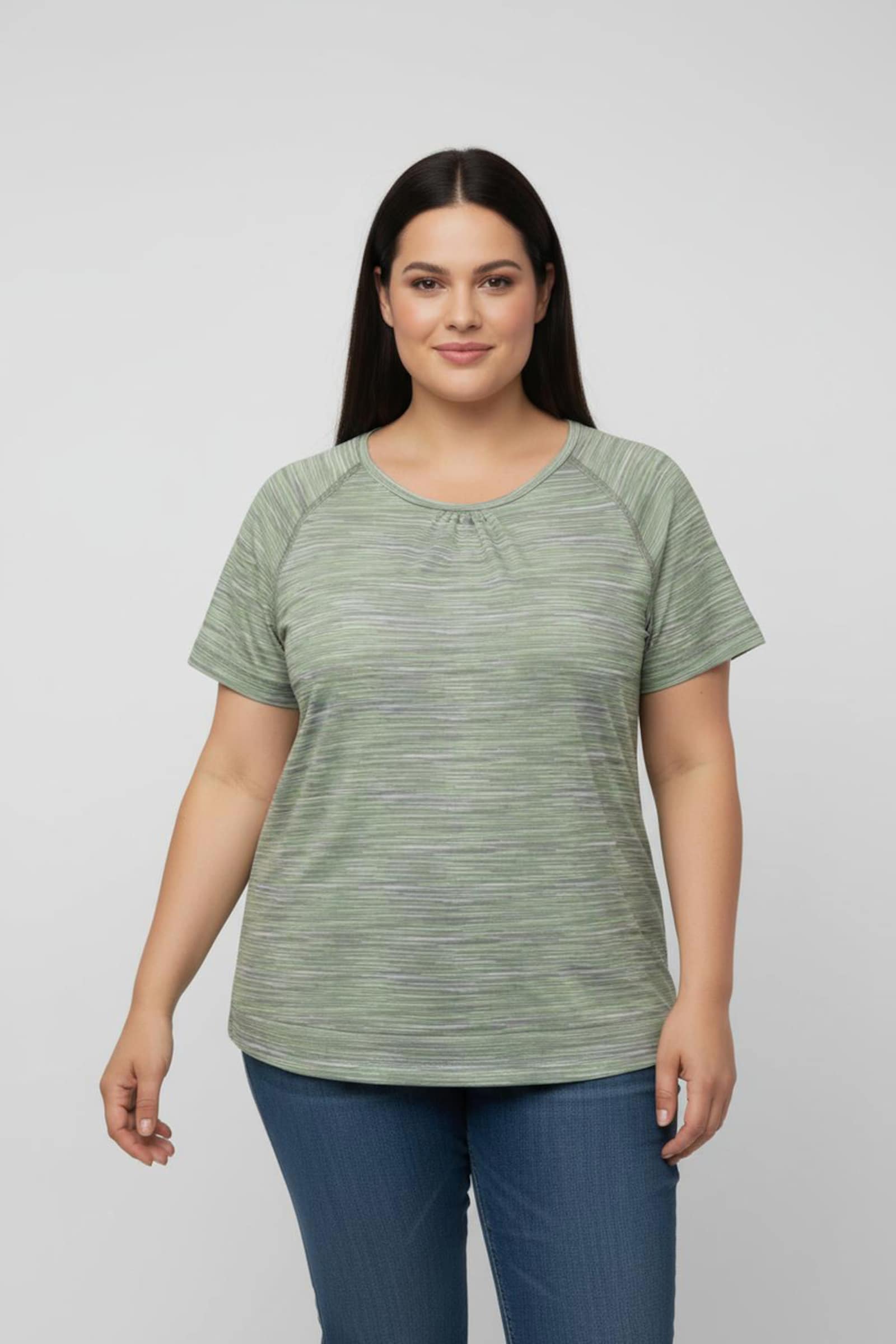 Catamaran Sports Funktionsshirt mit Raffungen - apfel-meliert