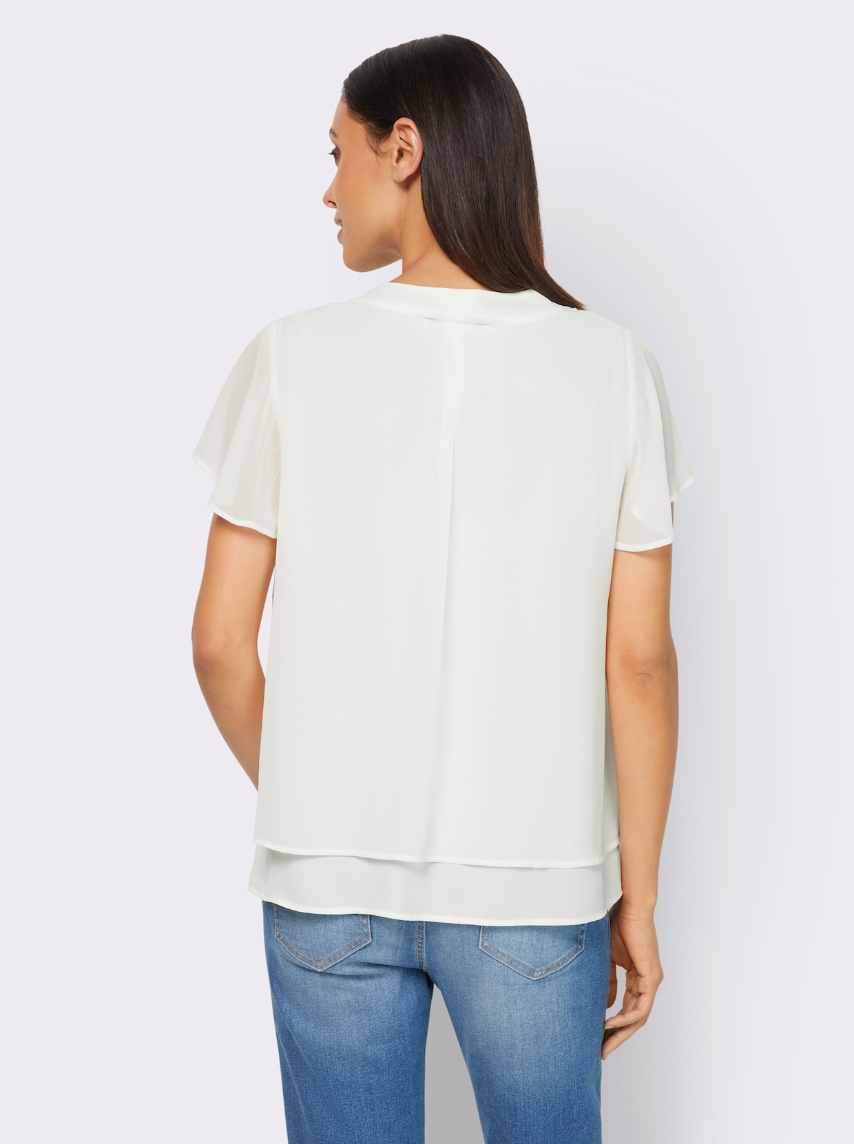 heine Blouse met korte mouwen - ecru