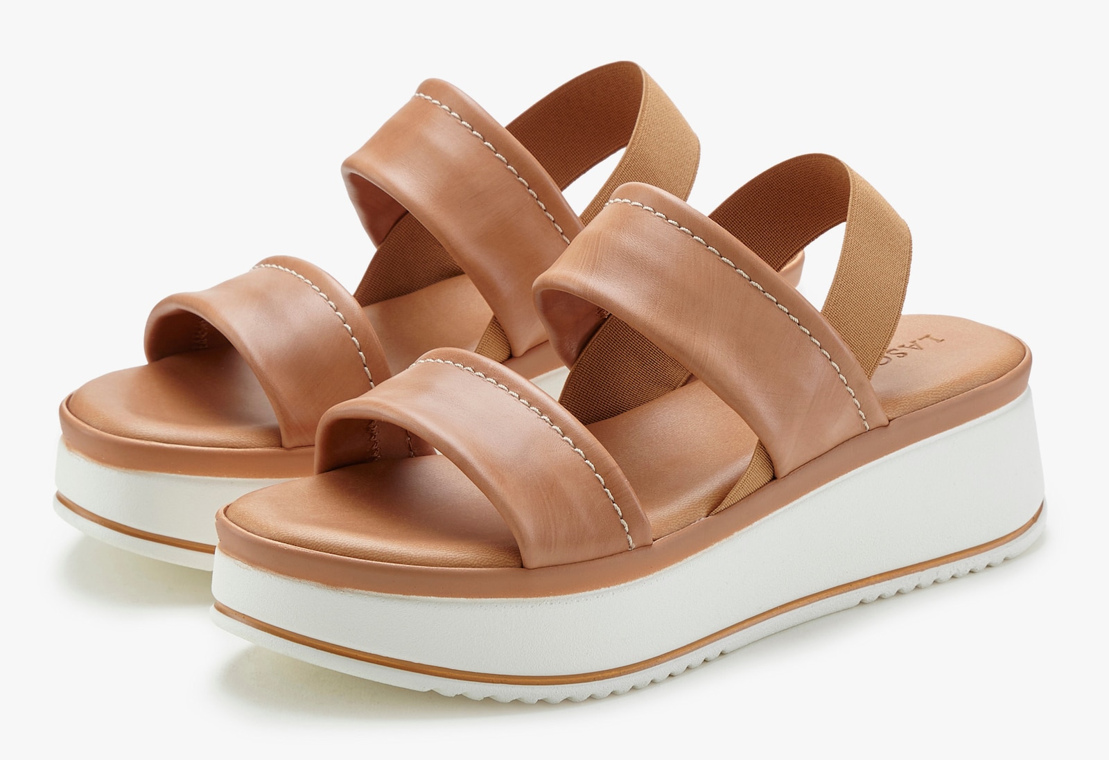 LASCANA Plateausandaletten - camelfarben