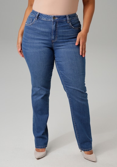 Aniston PLUS Straight-Jeans - blue used