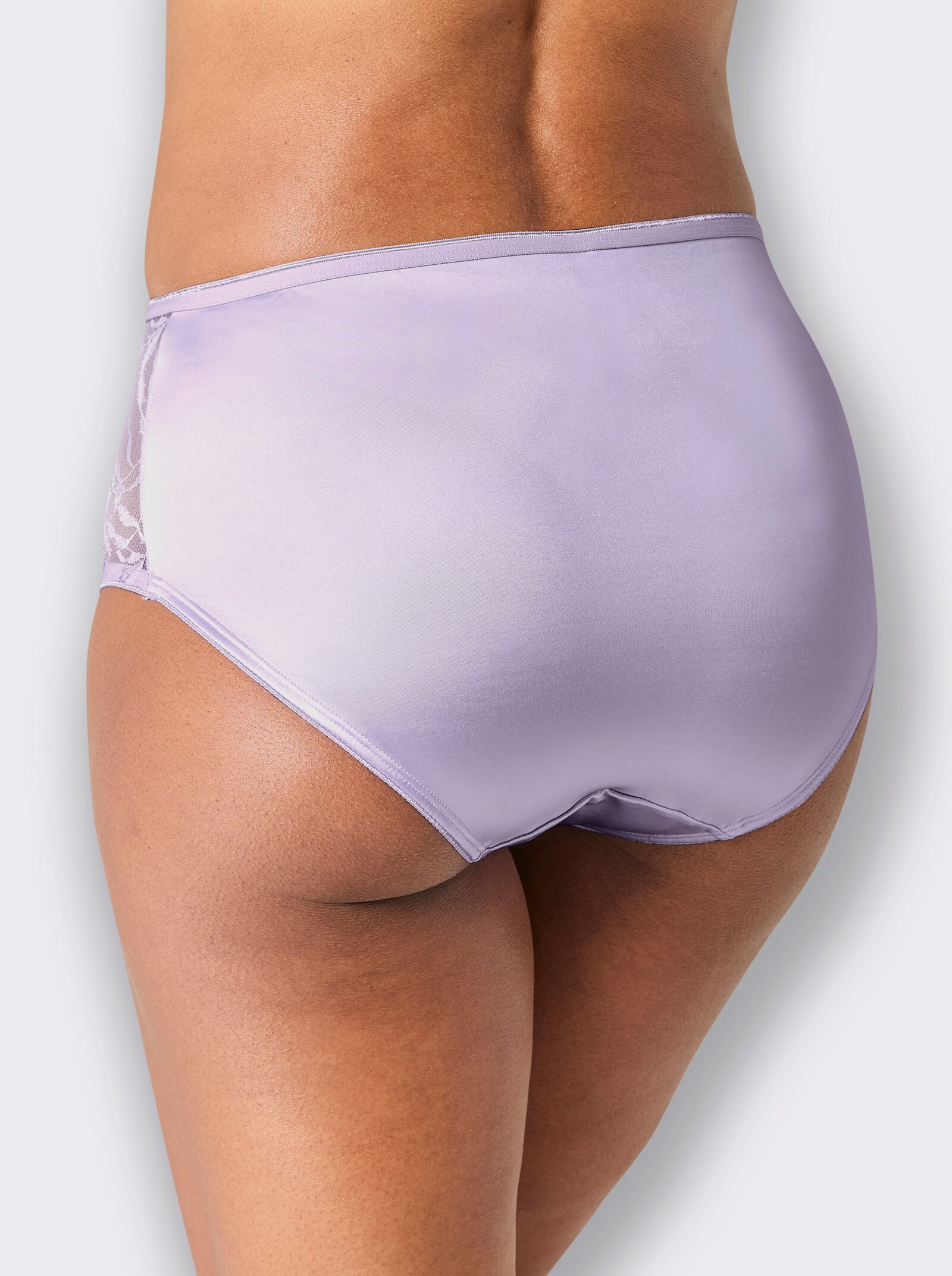 wäschepur Hüftslip mit seitlichem Spitzeneinsatz - flieder