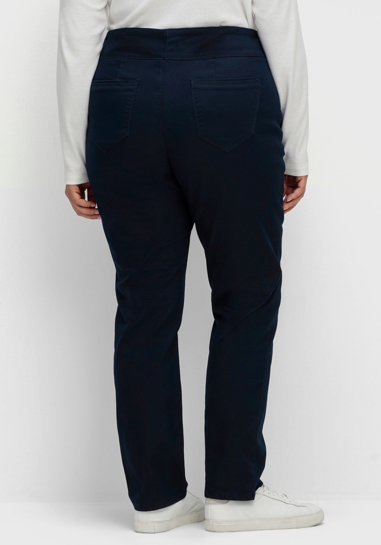 Schlupfhose mit hohem Dehnbund - marine