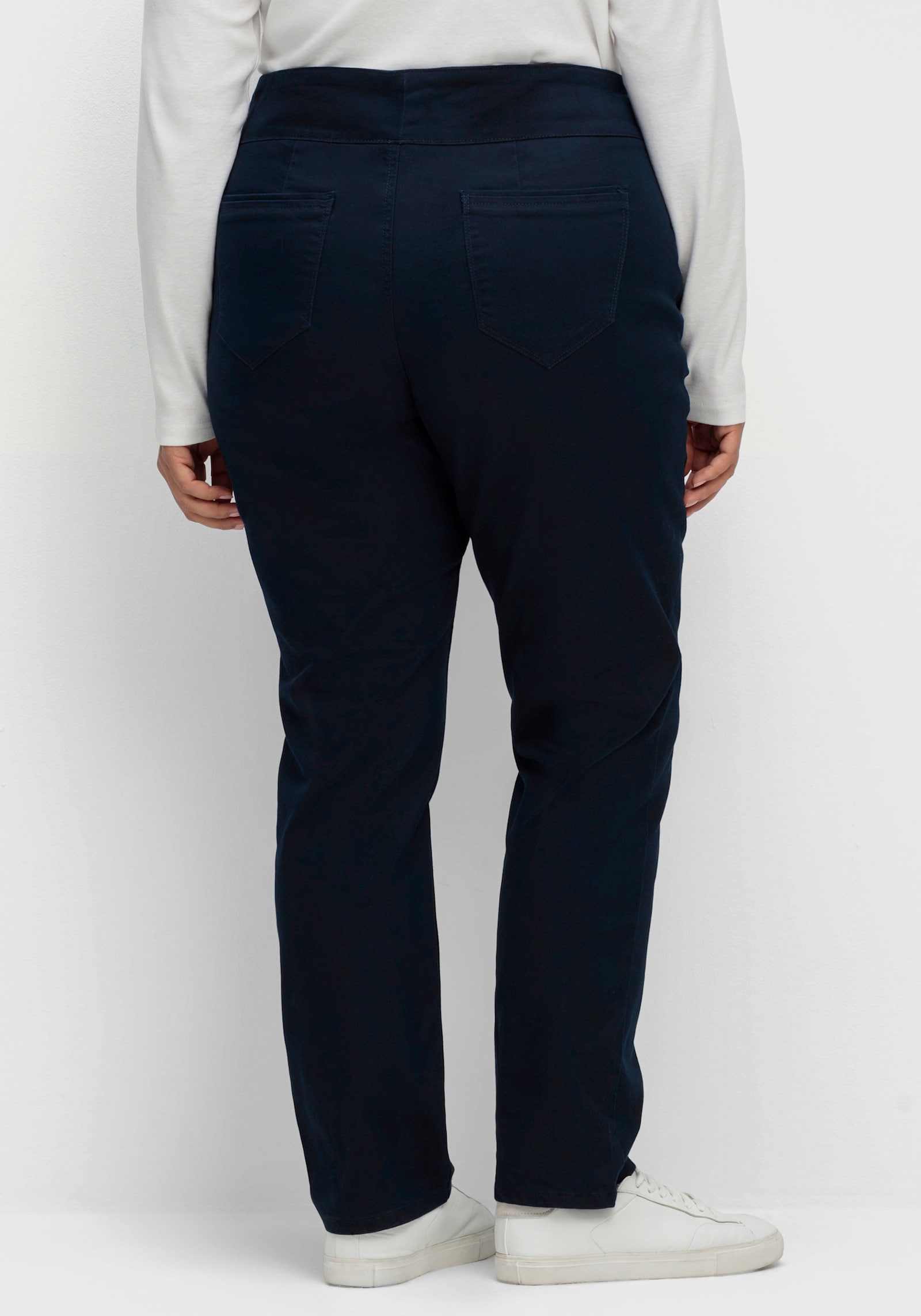 Schlupfhose mit hohem Dehnbund - marine