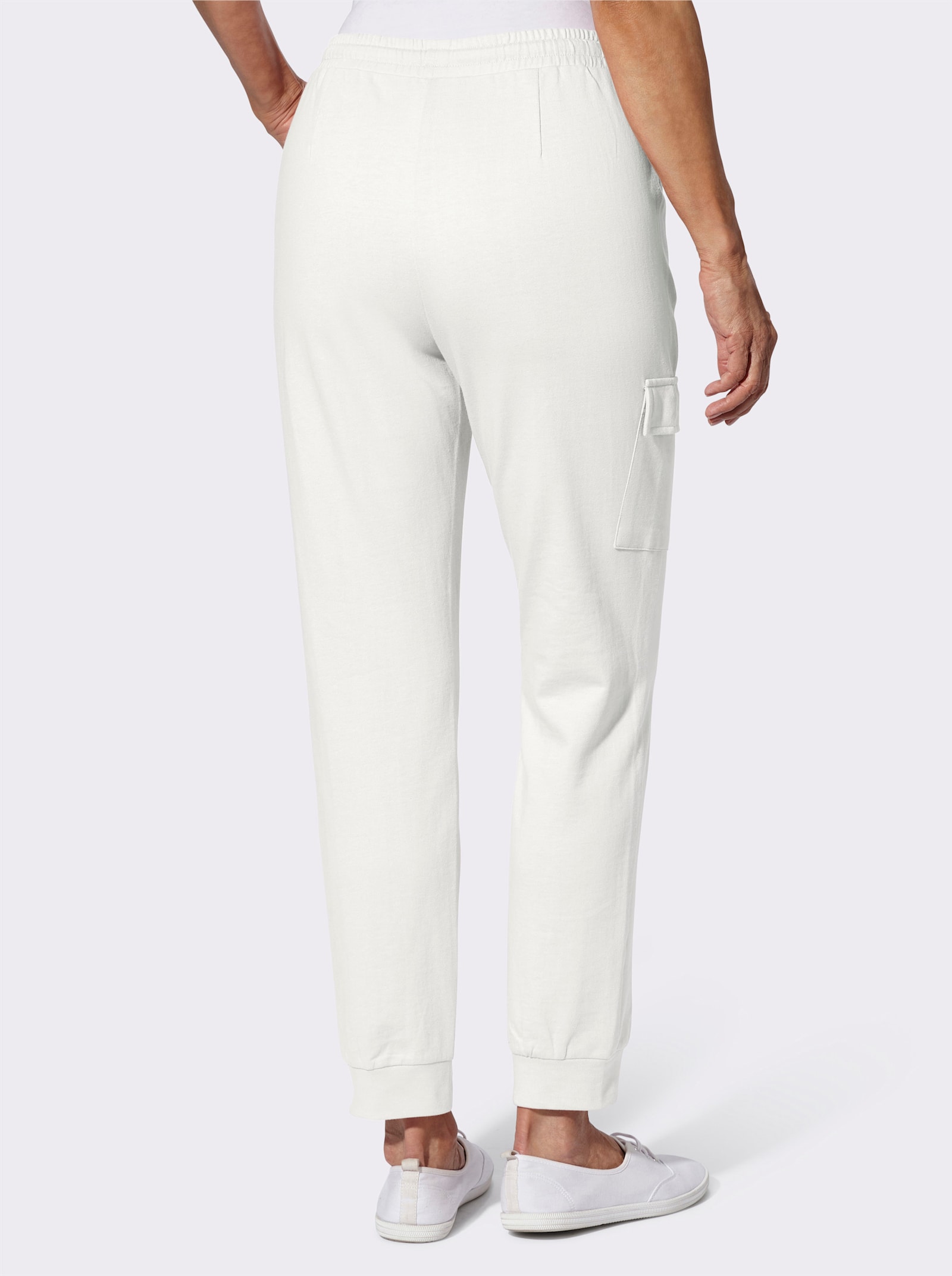 Sweathose in knöchelfreier Länge - ecru