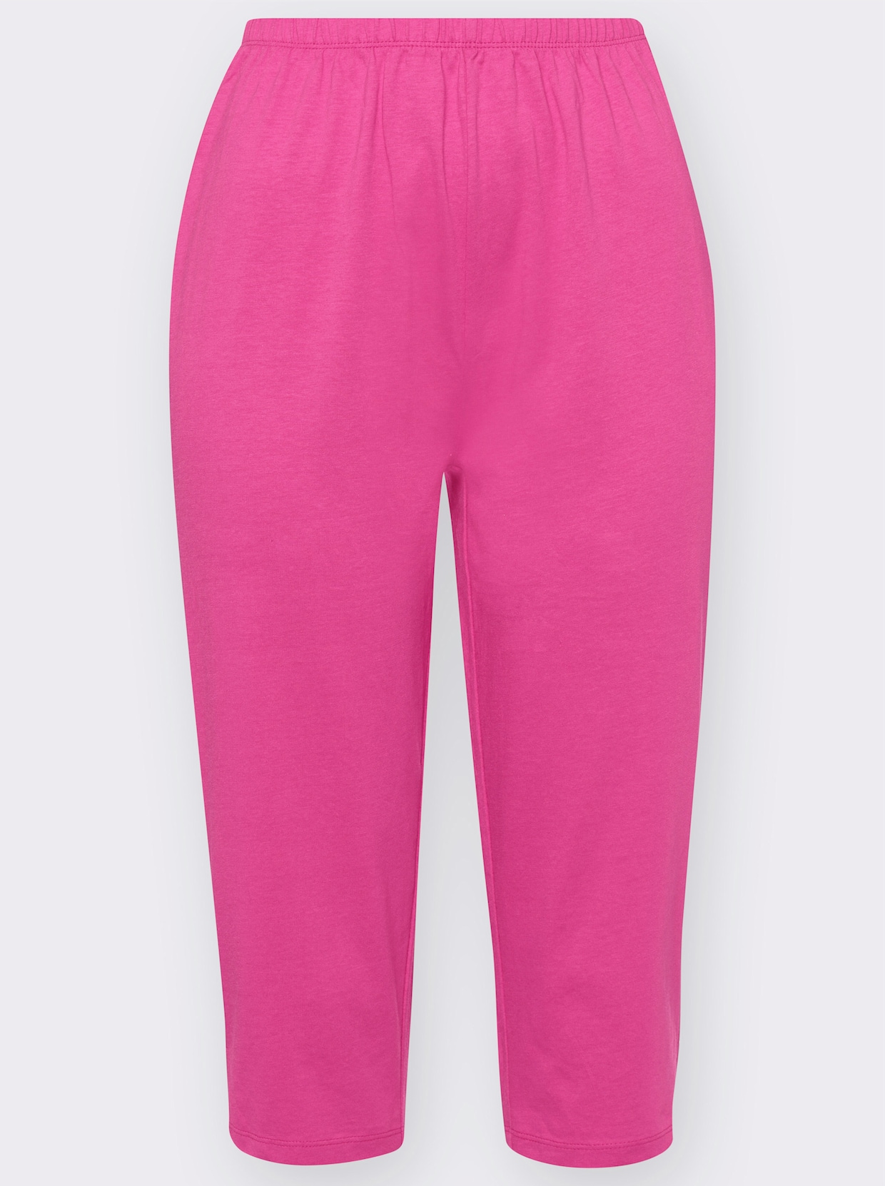 Capri-pyjama - wit/roze geprint