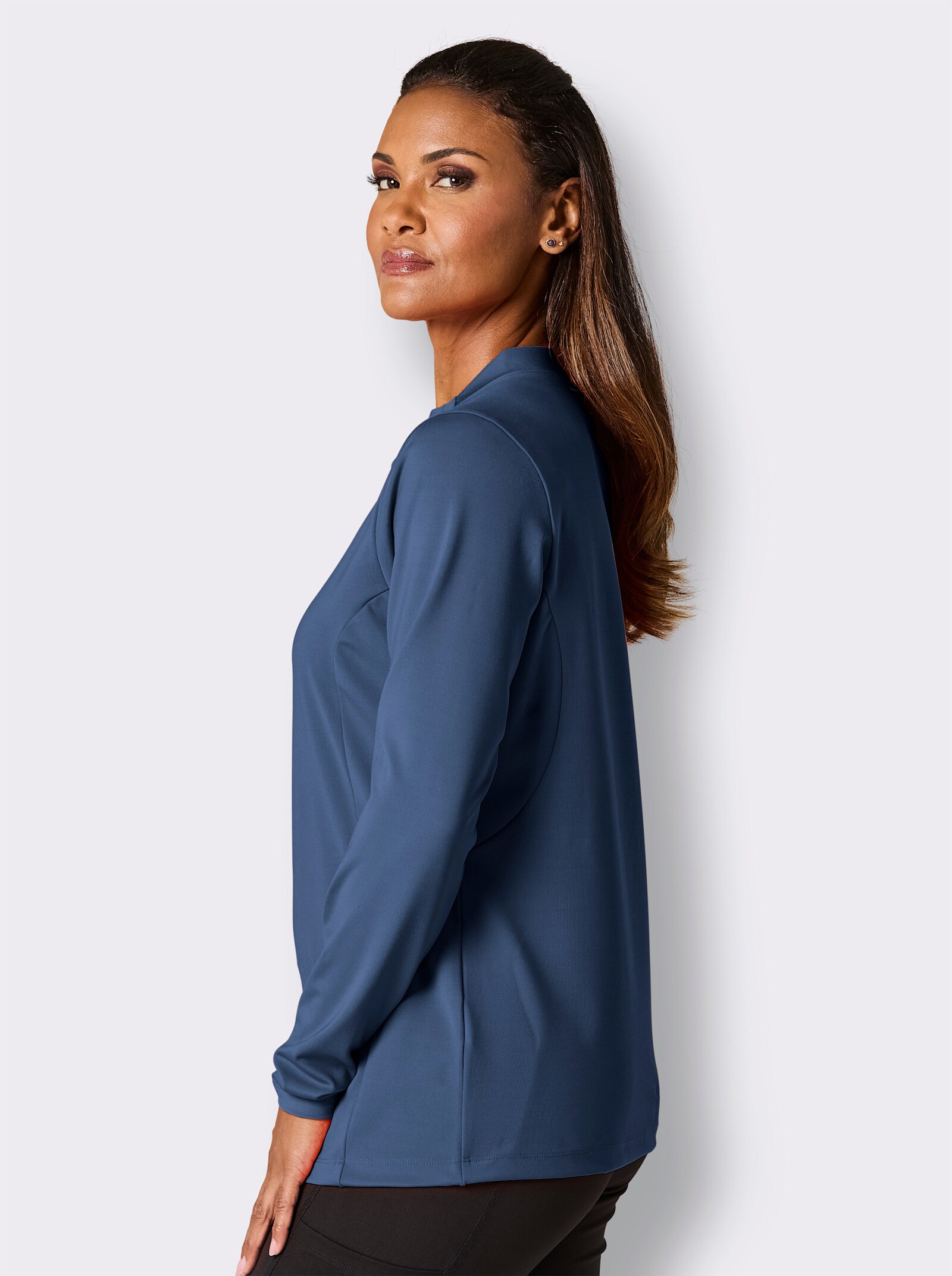 Catamaran Sports Funktionsshirt mit Daumenloch - jeansblau