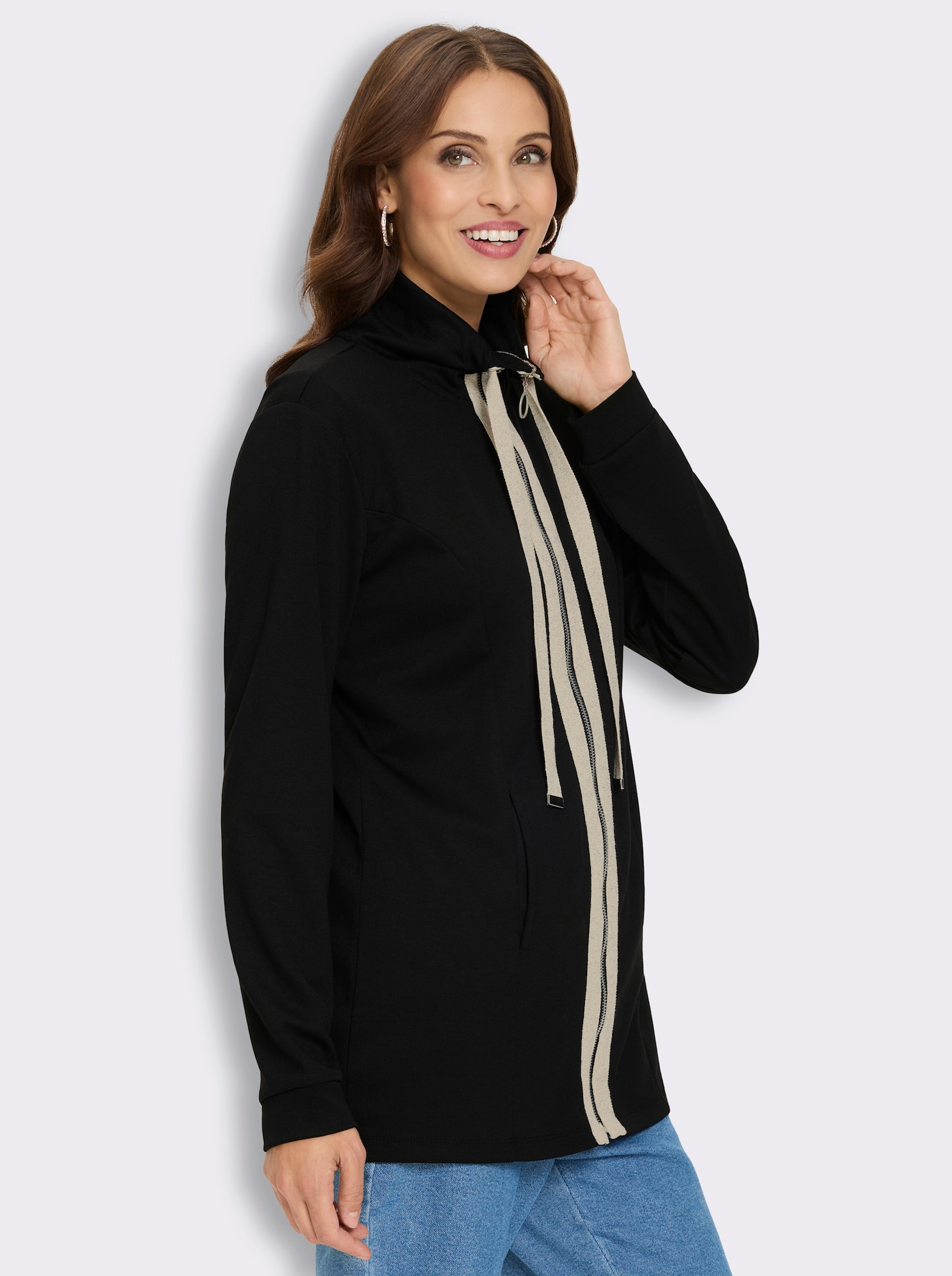 Sweatjacke - schwarz