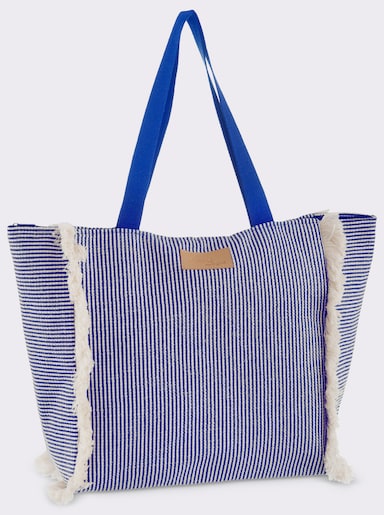 Strandtasche - marine-gestreift