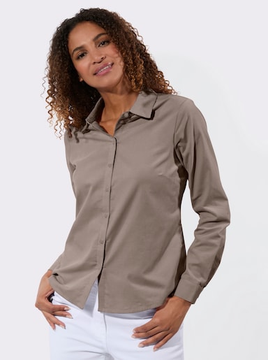 Hemdbluse - taupe