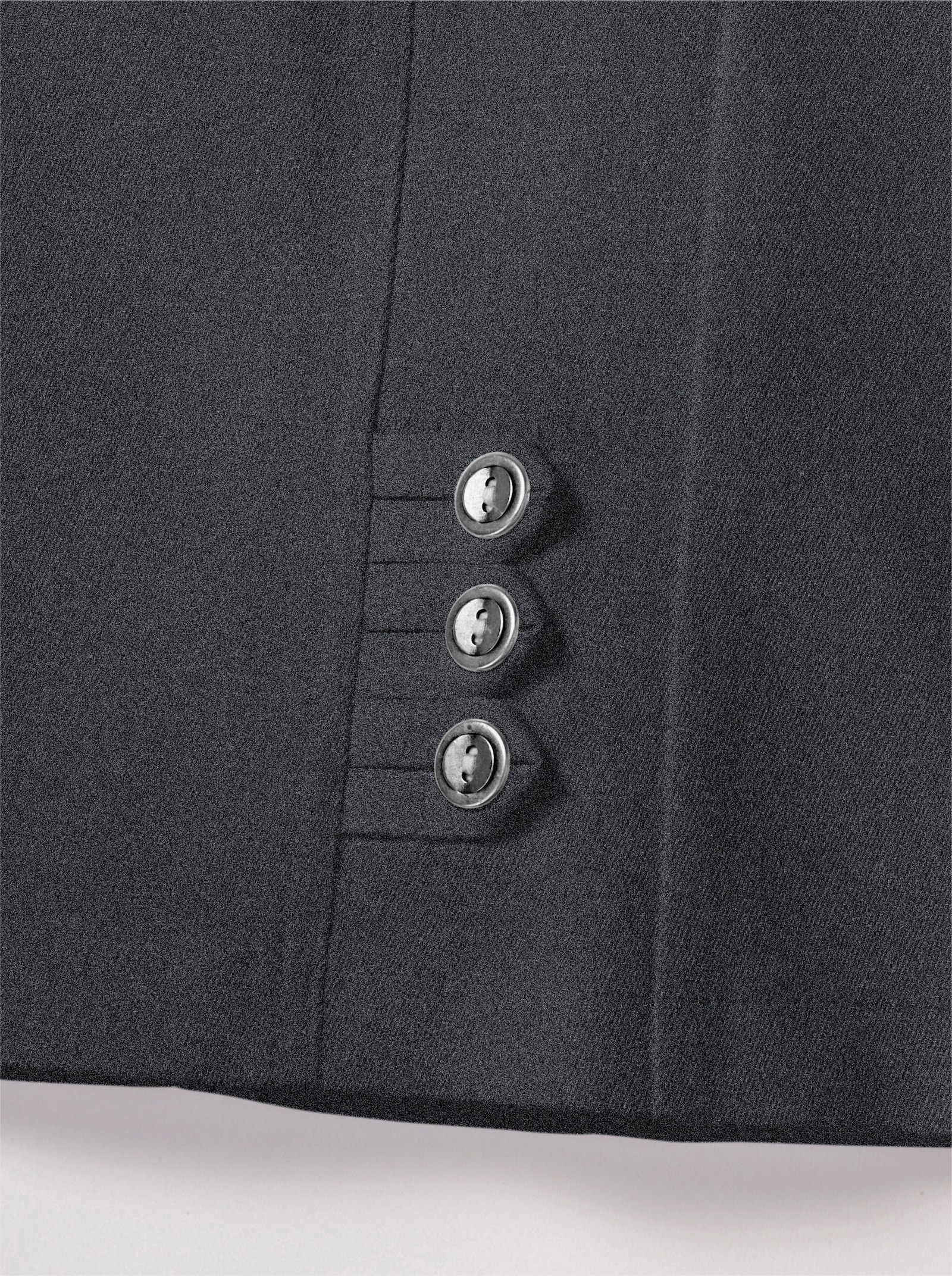 7/8-Jeans mit Zierriegel am Abschluss - black-denim