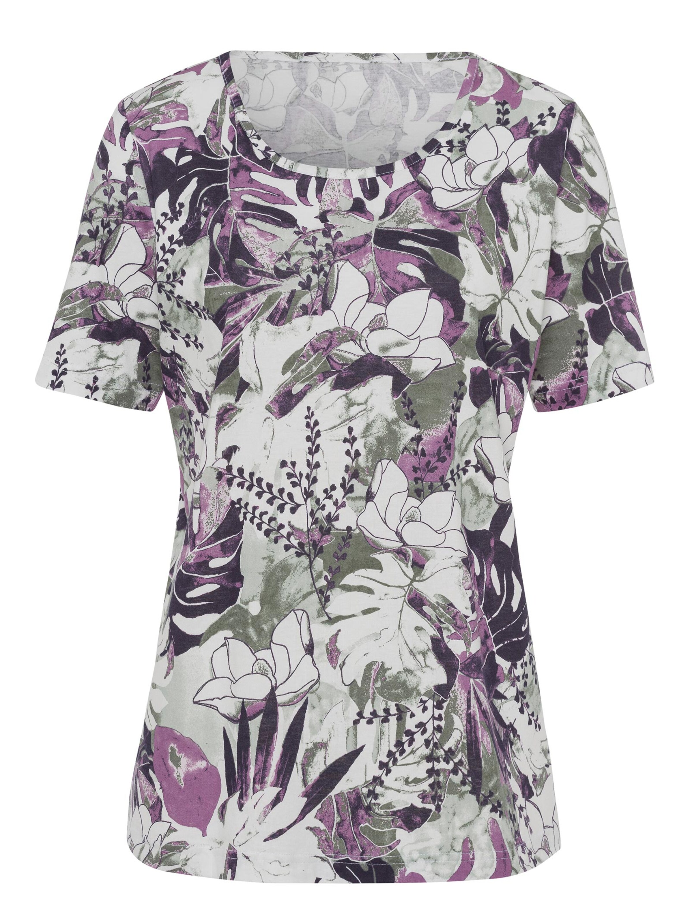 Shirt - flieder-grau-gemustert