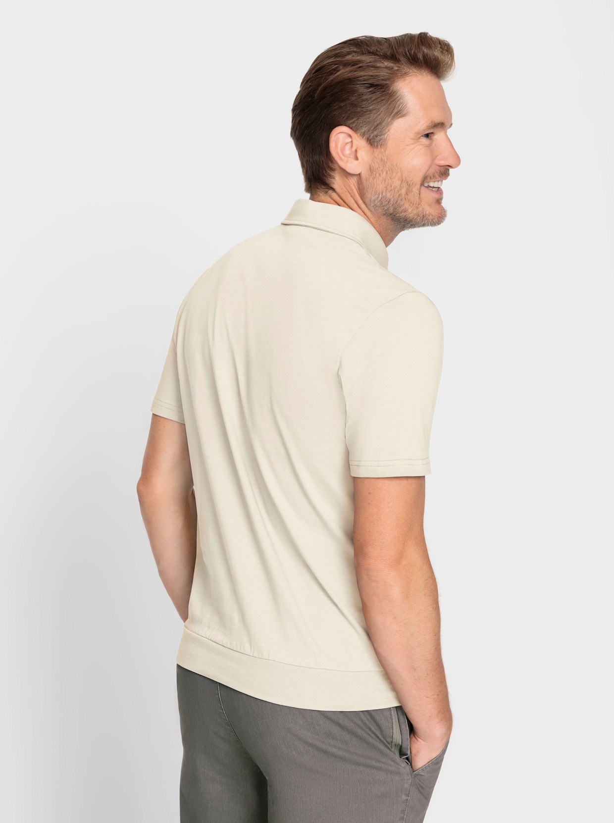 Marco Donati Kurzarm-Shirt - stein