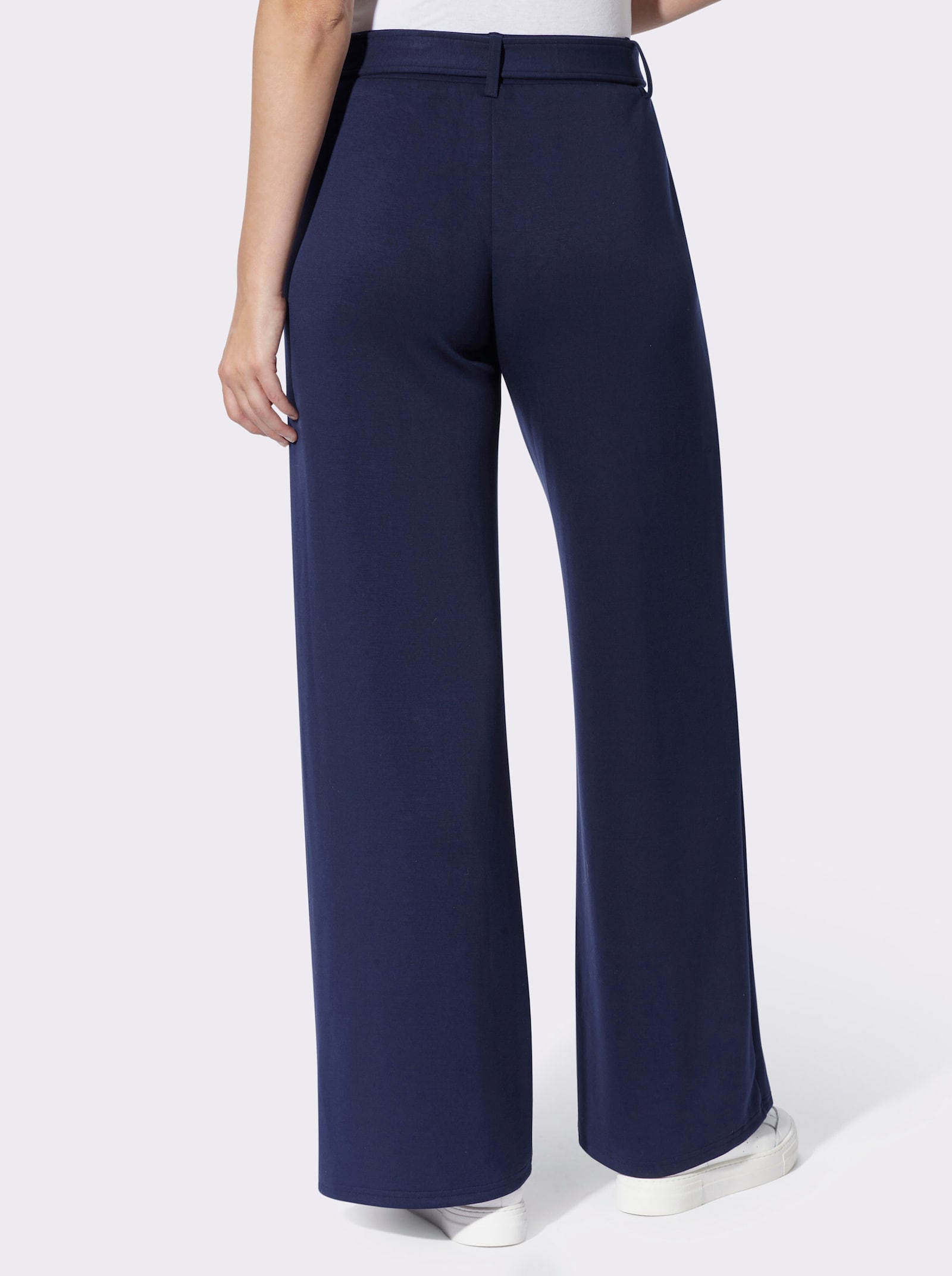 heine Jerseyhose mit Gürtel - marine