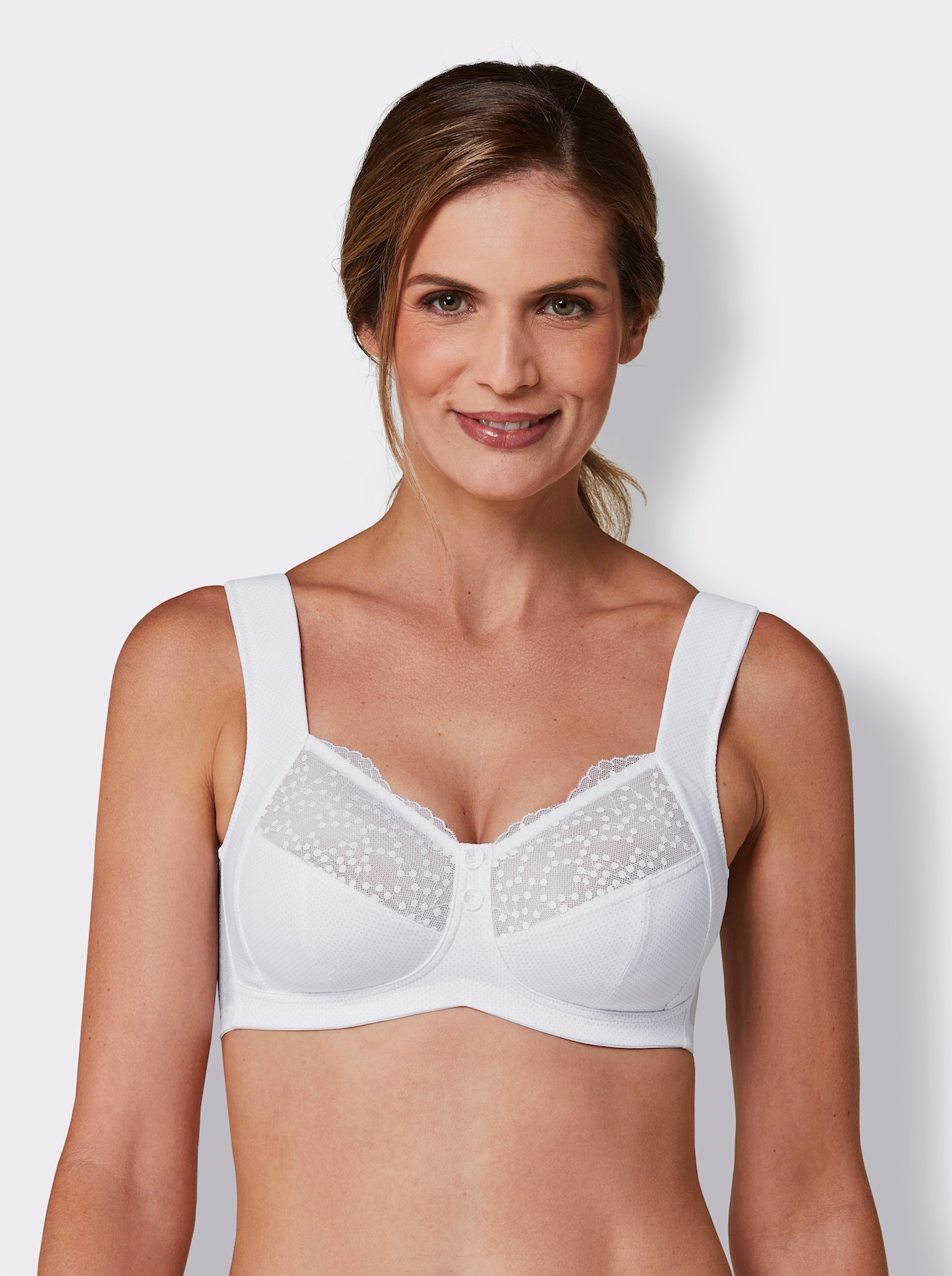 Soutien-gorge large sans armatures - blanc