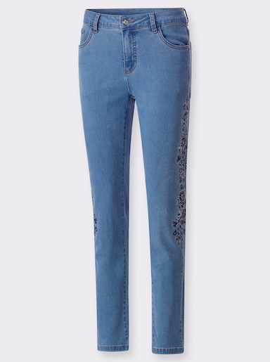 5-Pocket-Jeans mit Baumwolle - blue-bleached