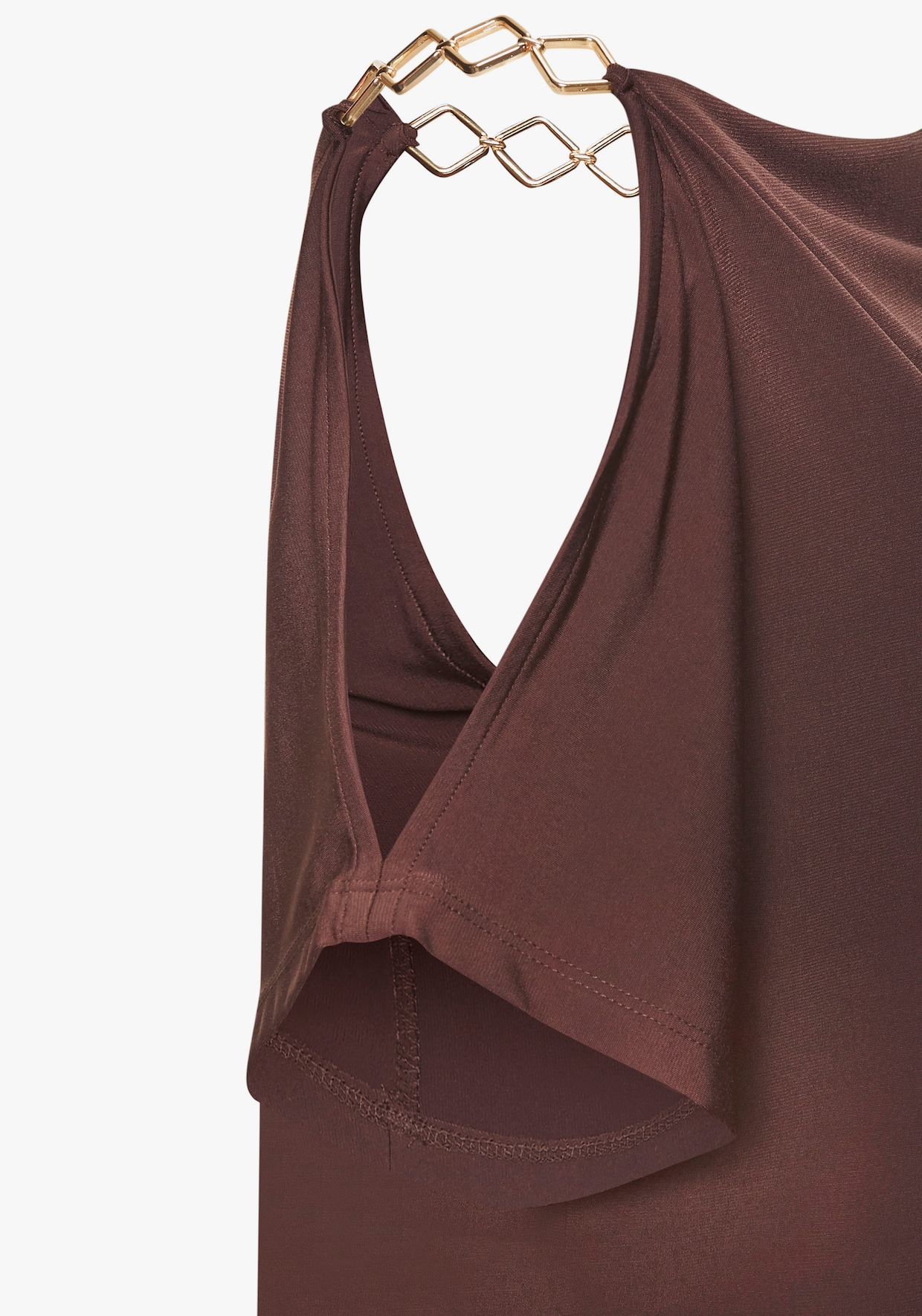 LASCANA Shirt met korte mouwen - bruin