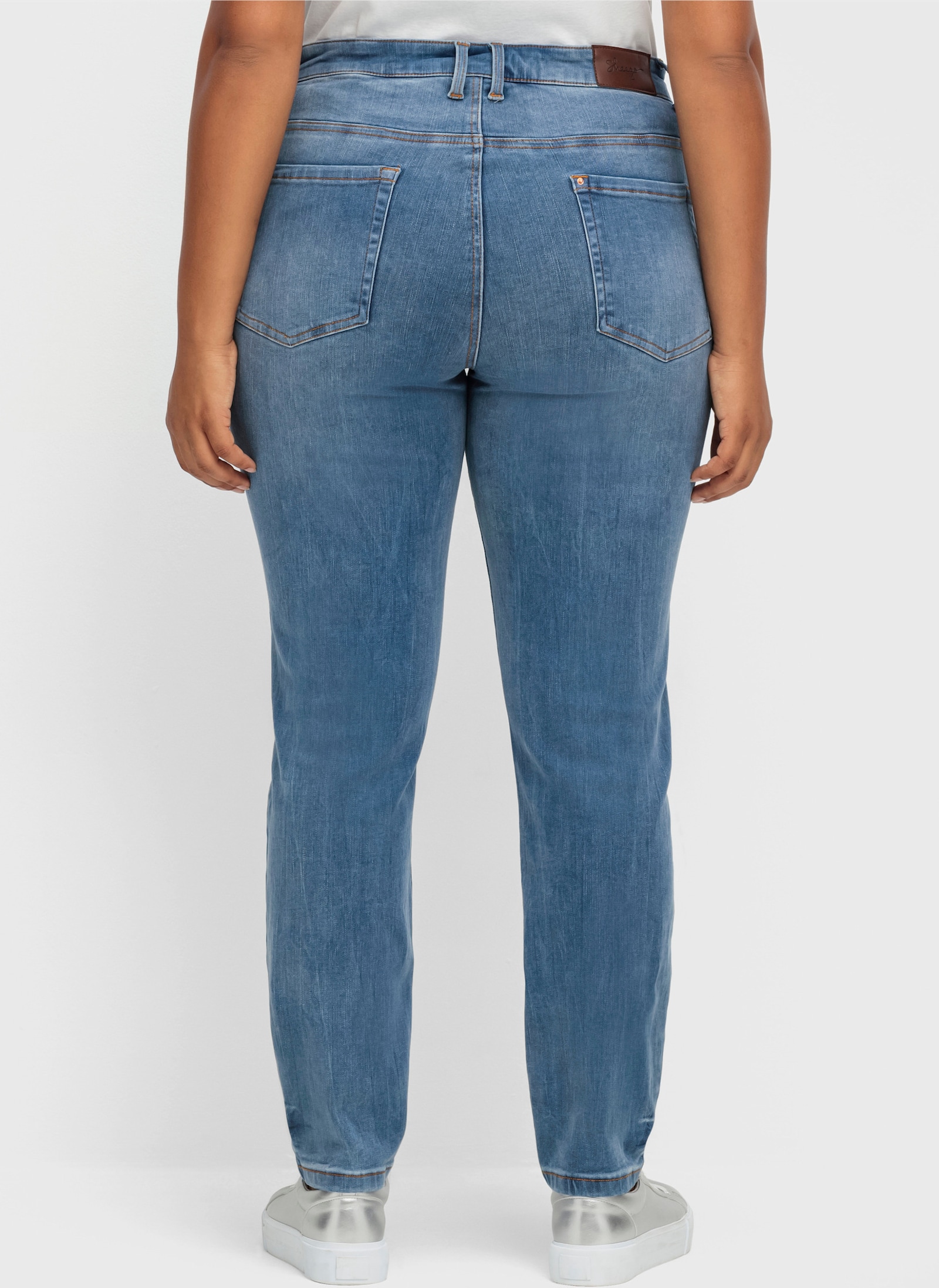 sheego Skinny jeans met bodyforming-effect - blue denim
