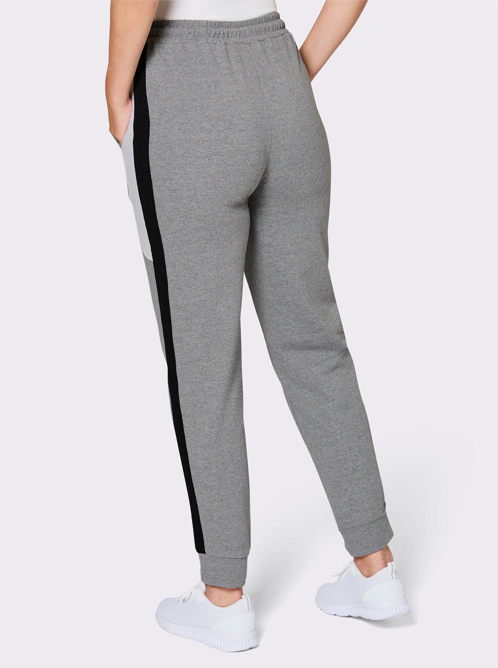 Catamaran Sports Freizeithose mit Bündchen am Beinabschluss - grau-meliert