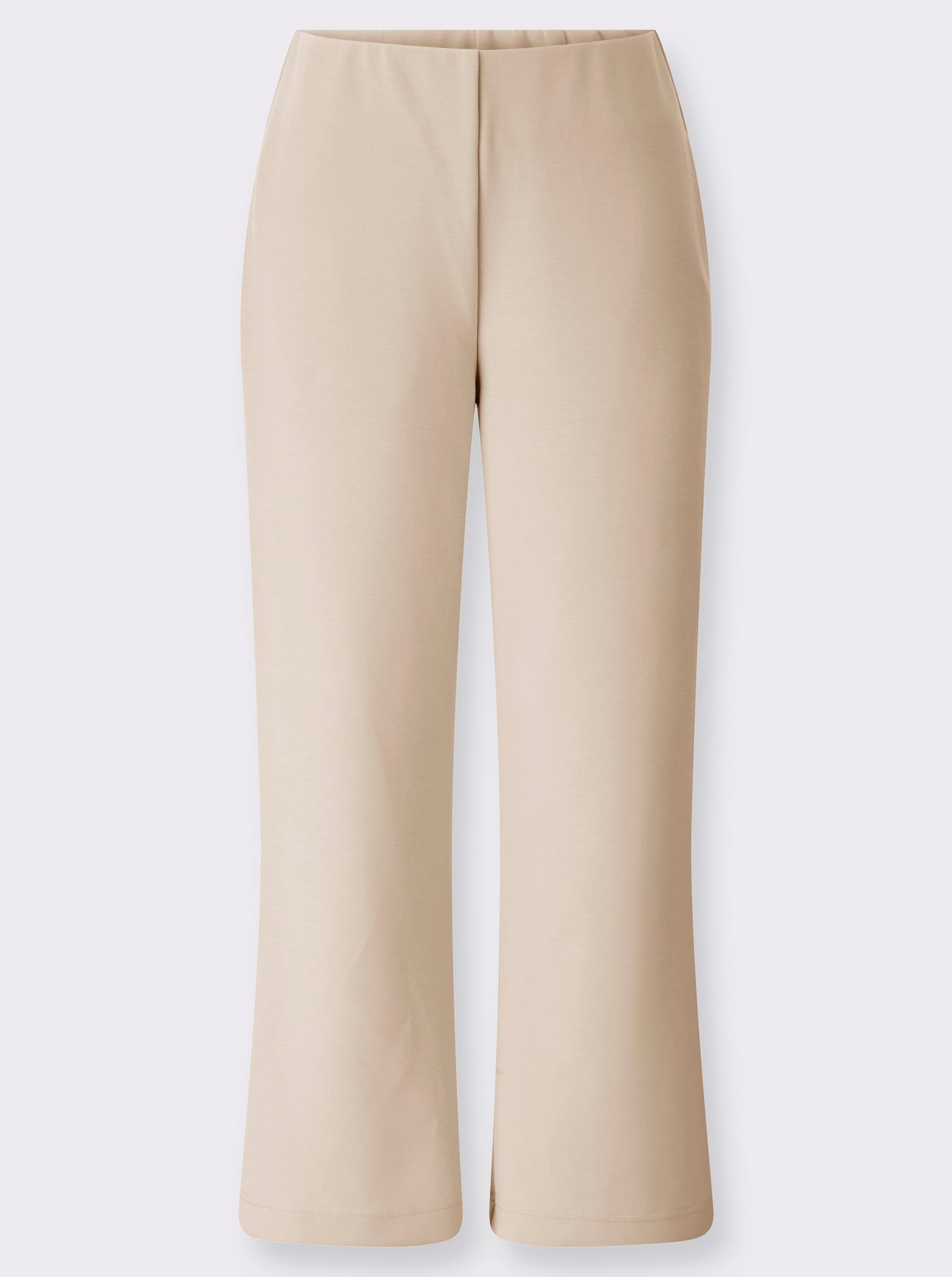 Jerseyhose mit weiten Beinen - beige