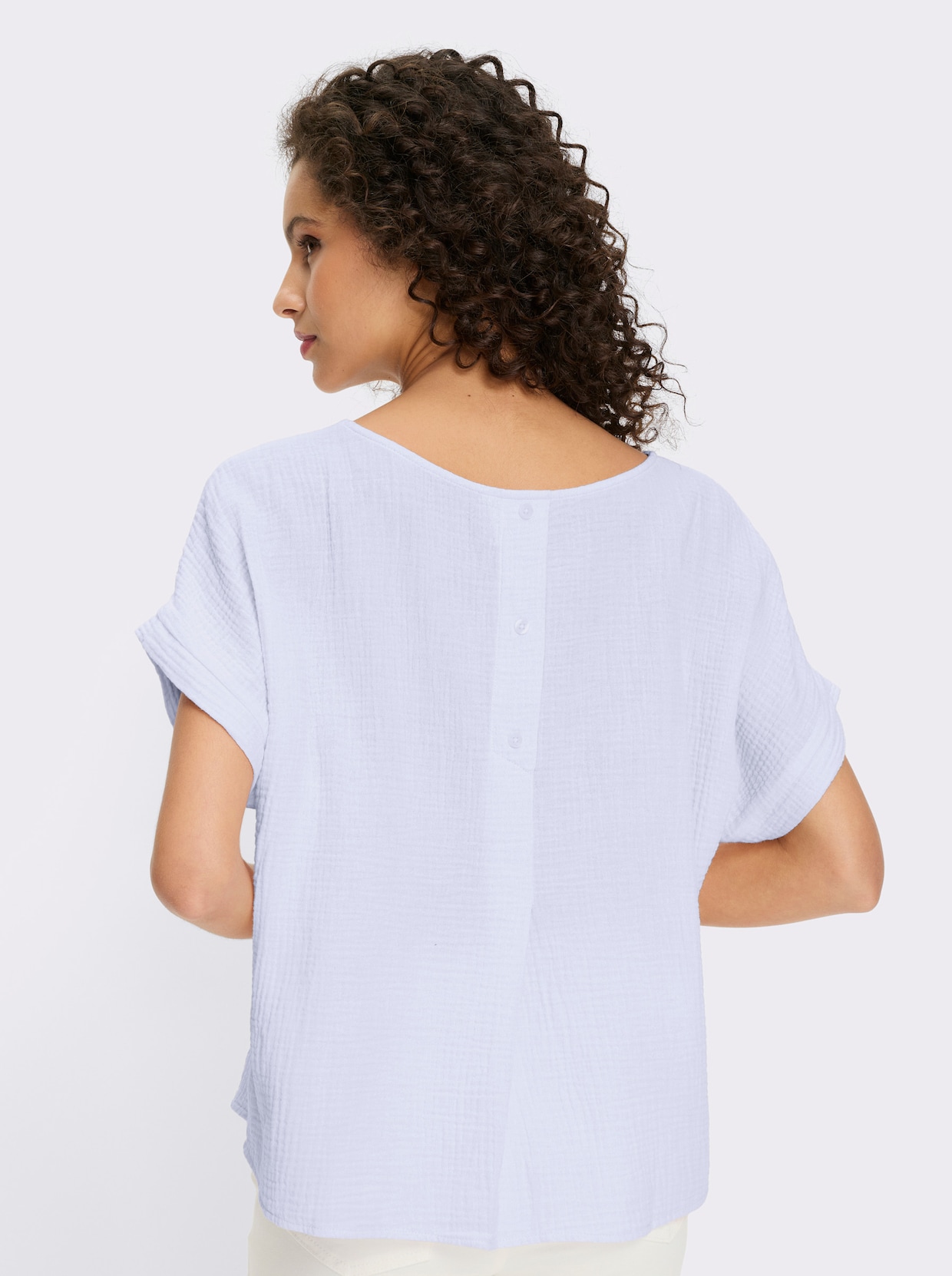 heine Baumwollbluse - hellblau
