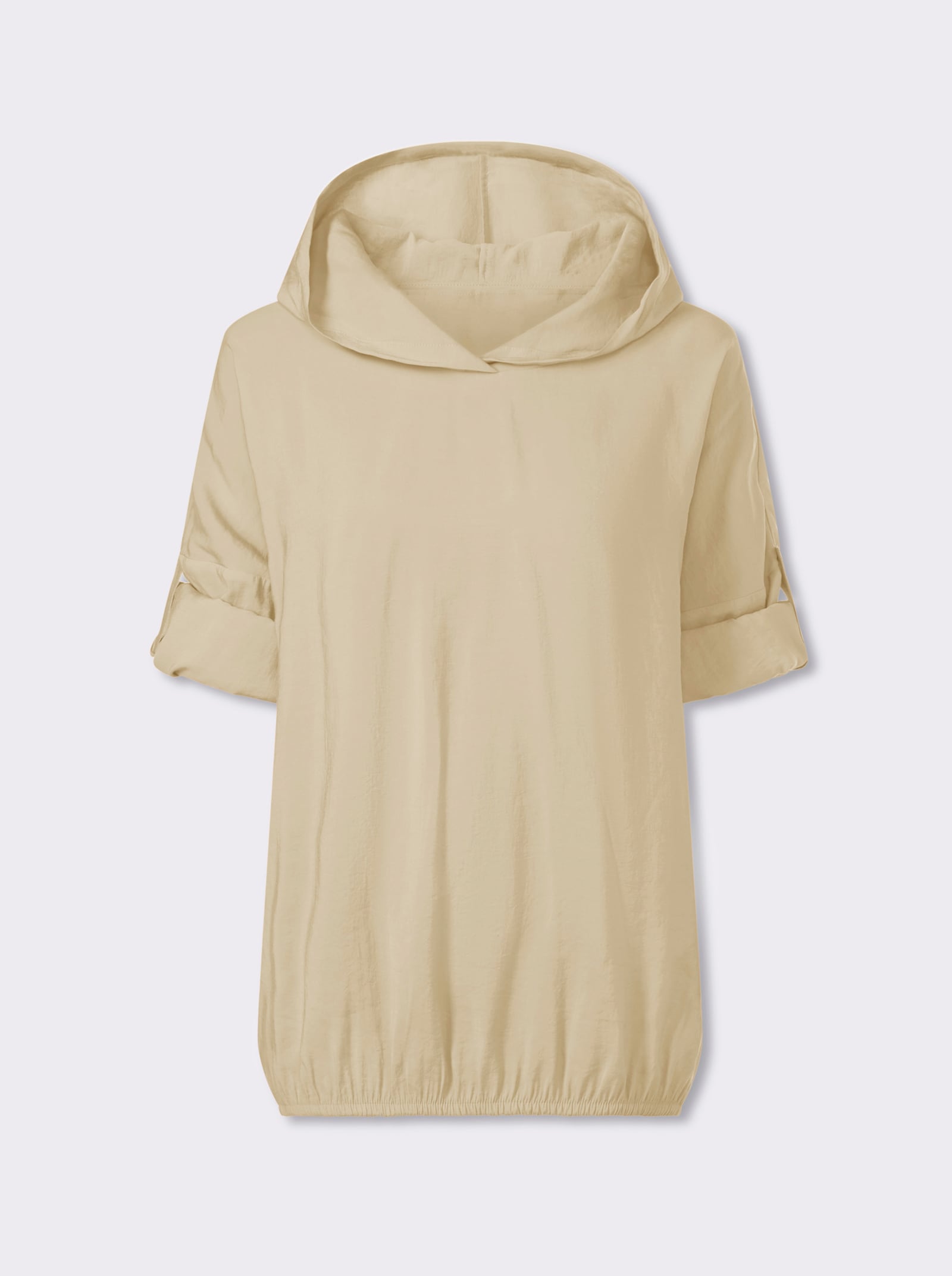 heine Schlupfbluse mit Krempelärmel - sand