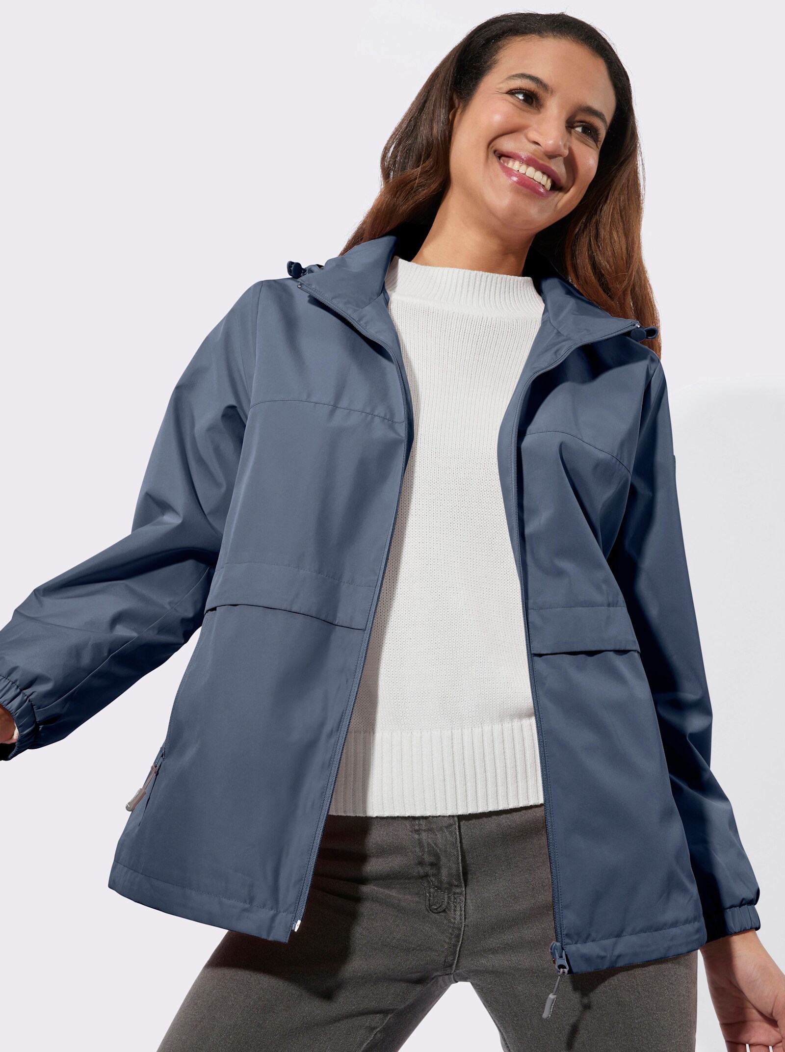 Outdoorjacke für die Übergangszeit - rauchblau