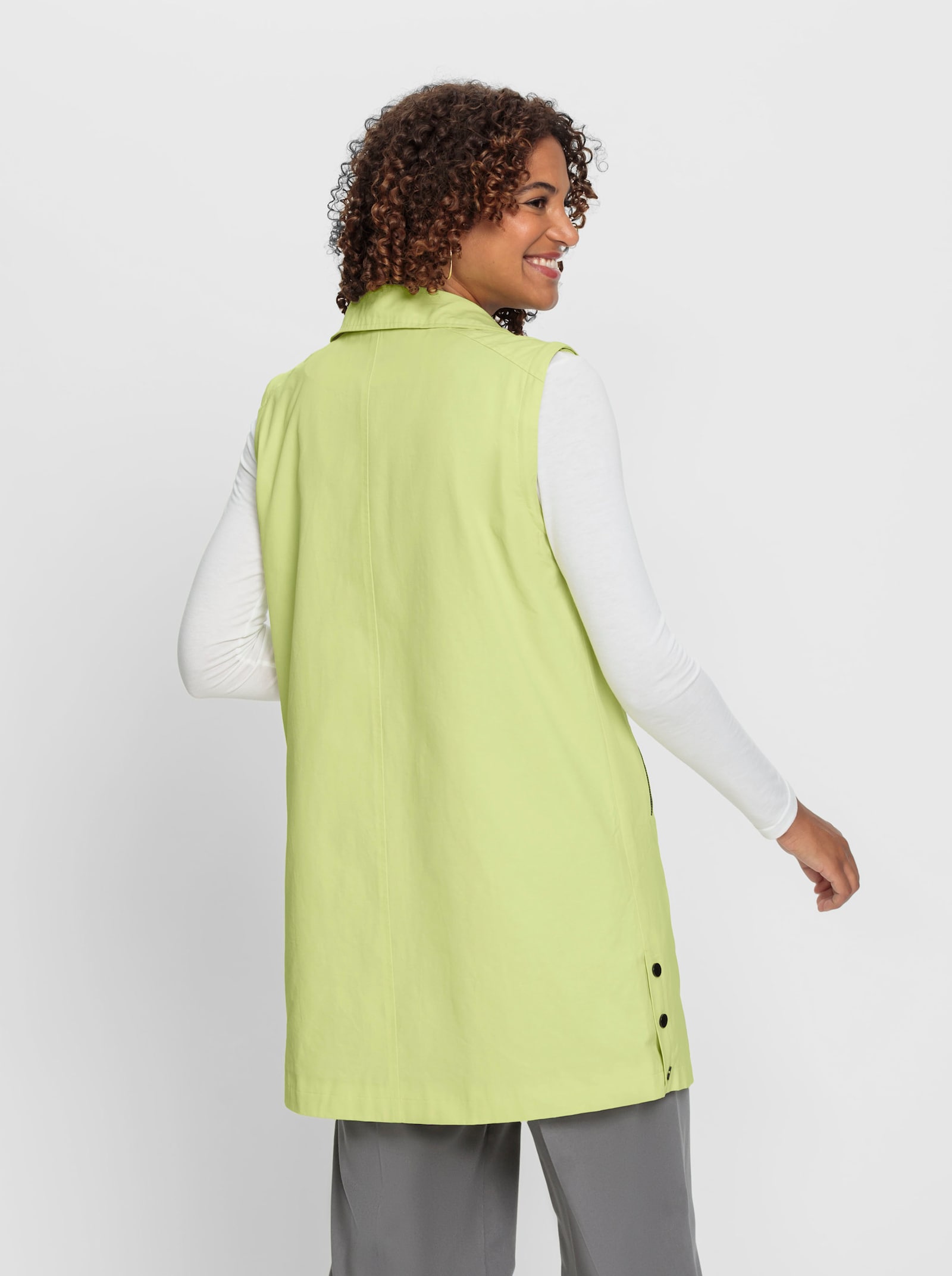 2-in-1-Jacke mit abnehmbarer Kapuze - pistazie