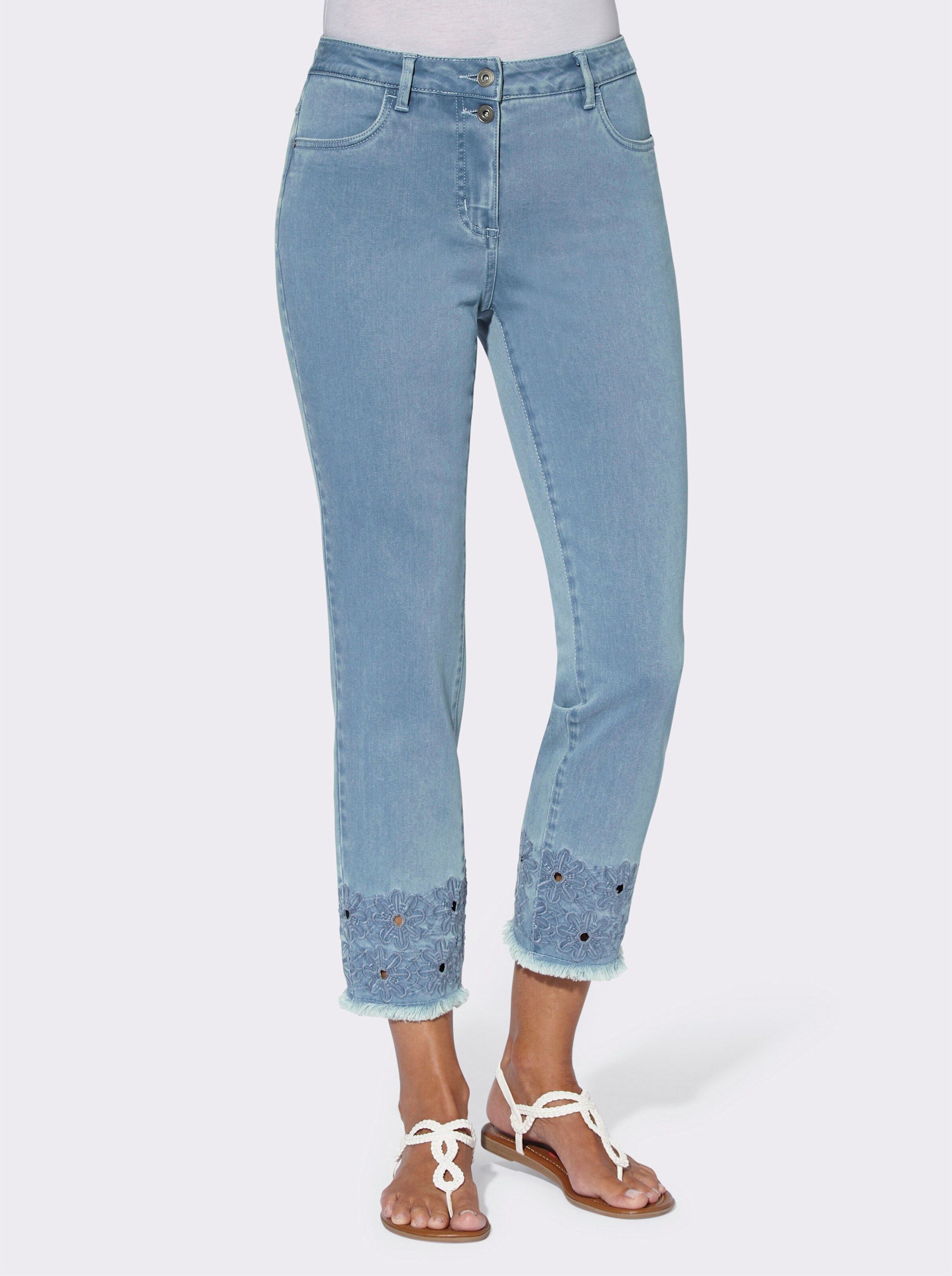 7 8 Jeans In Blue bleached Witt 7-8-jeans-in-blue-bleached-witt