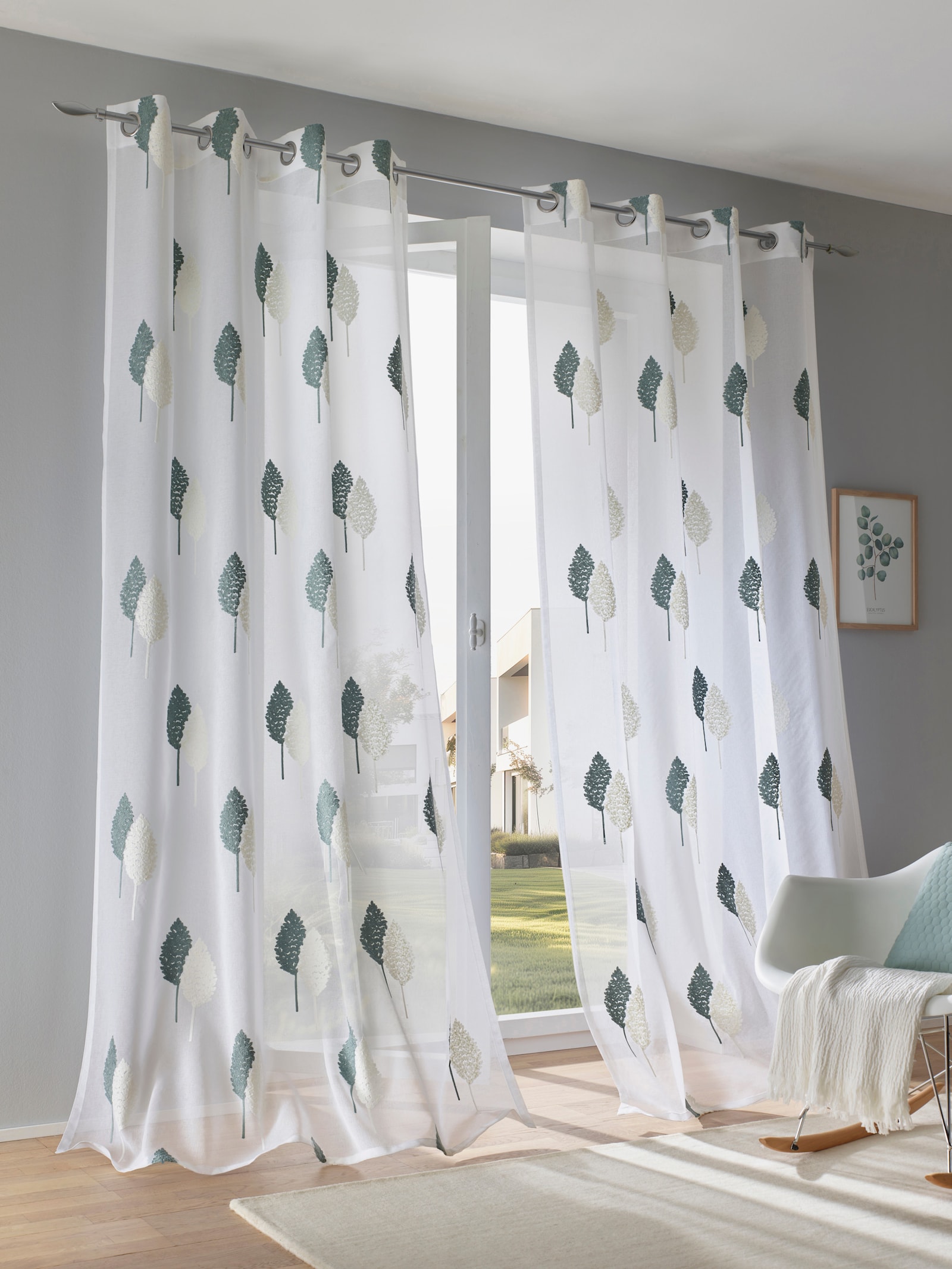 heine home Decoratieve vitrage - salie