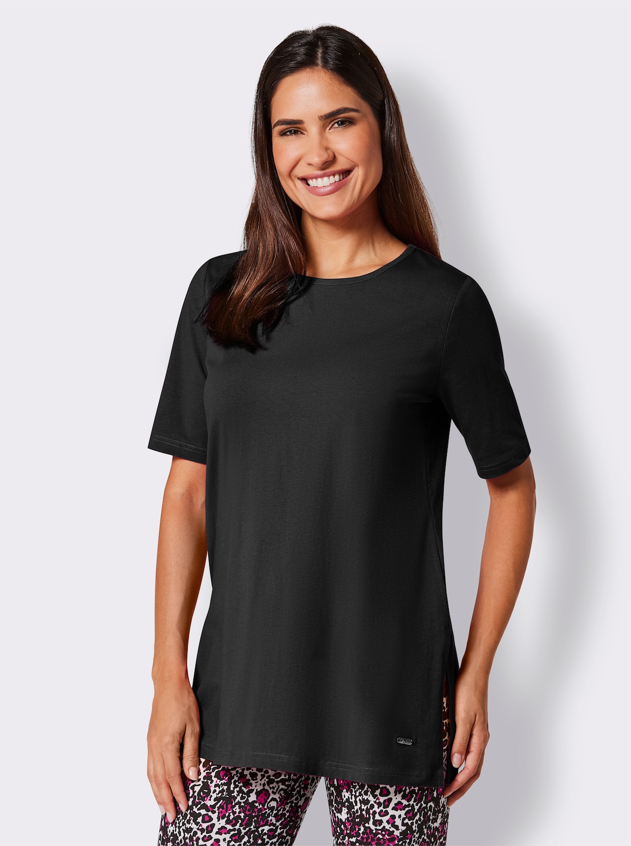 feel good Longshirt - schwarz