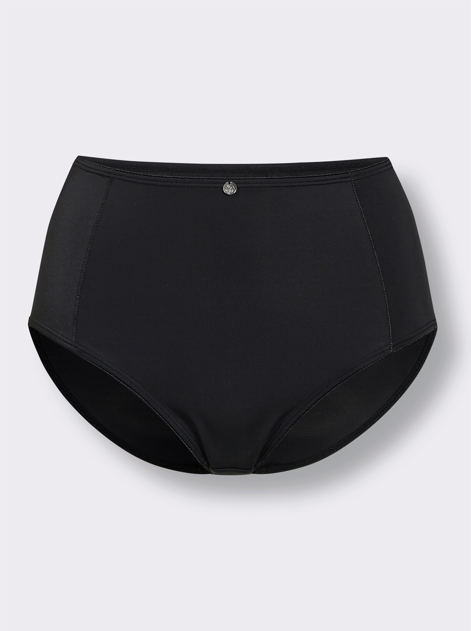 wäschepur Hüftslip mit leicht glänzender Naht - 2x schwarz