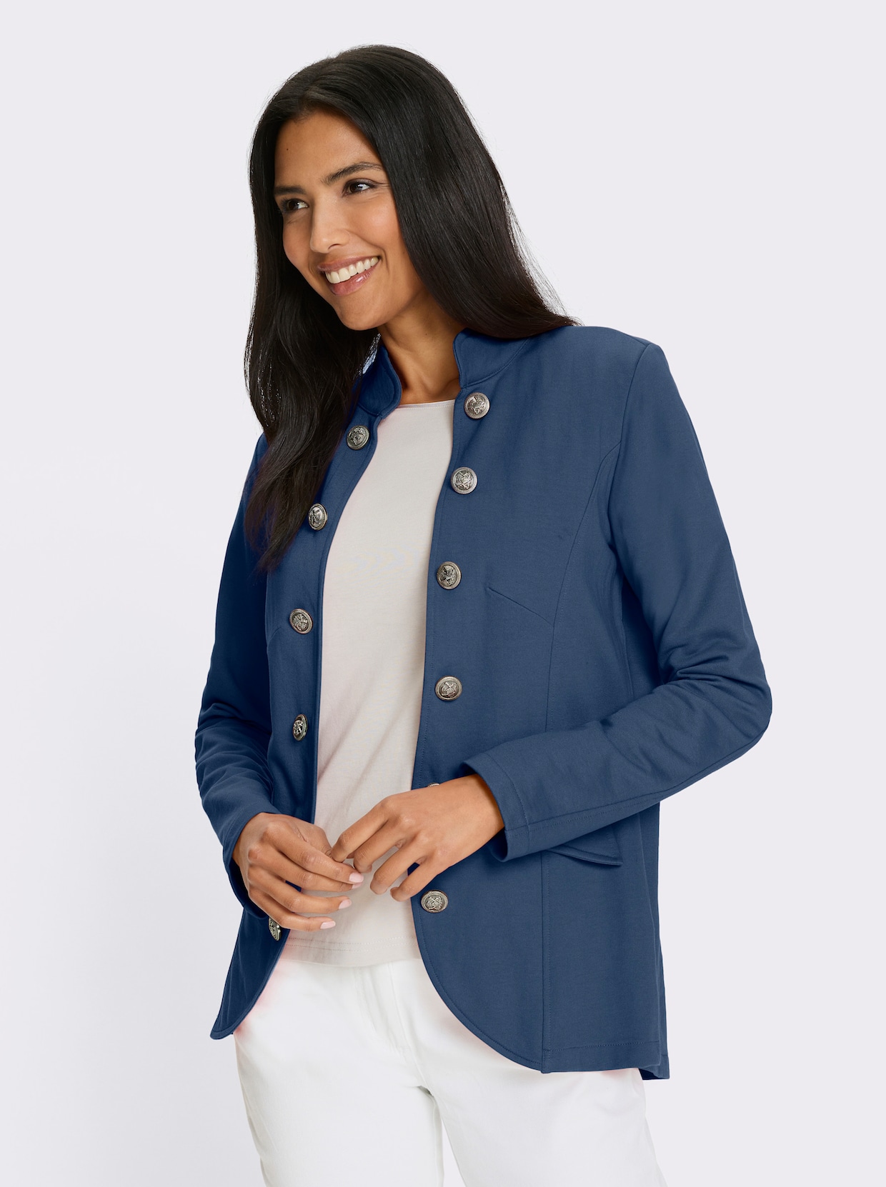 Shirtjacke - jeansblau