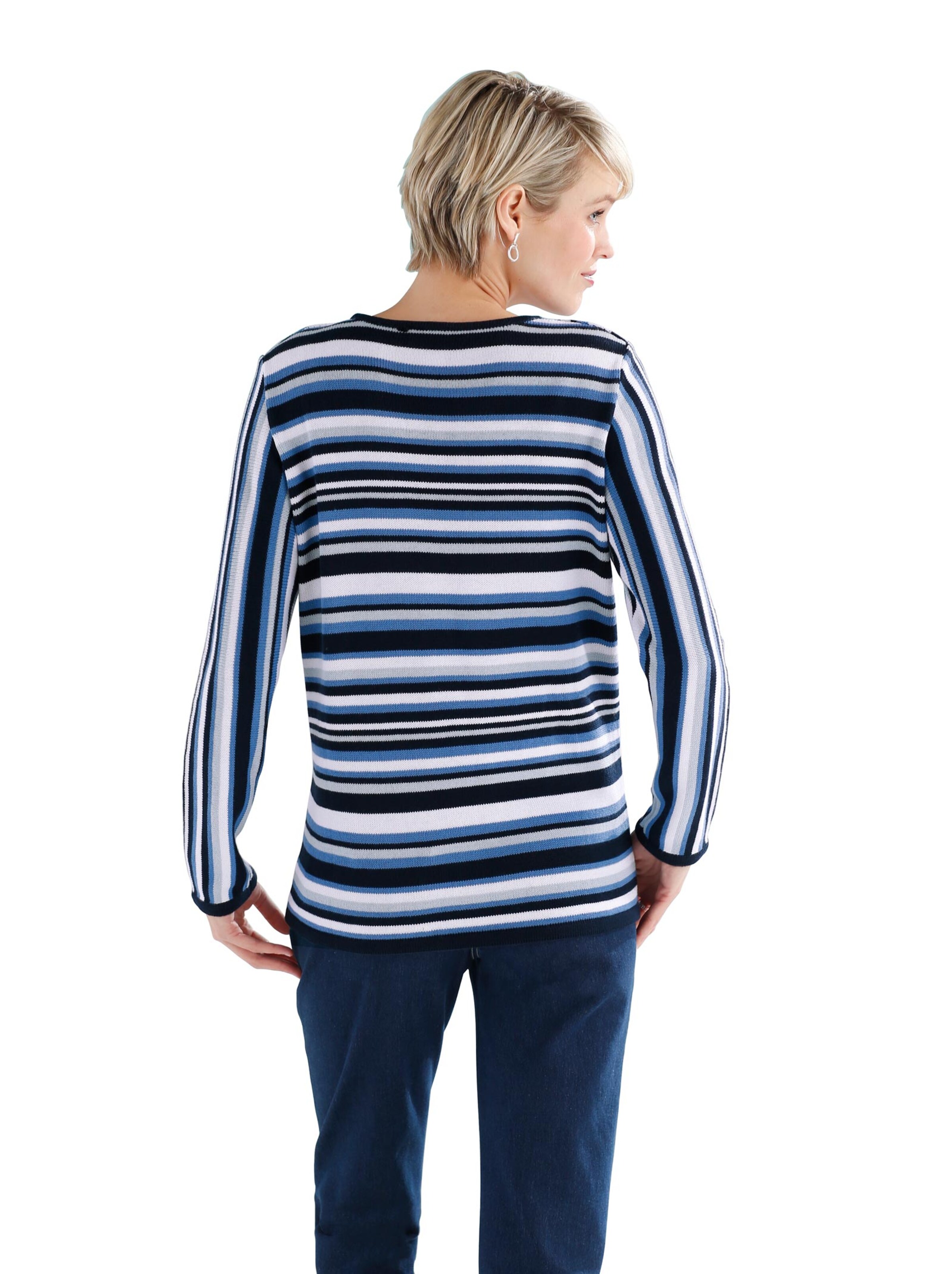 Pullover - nachtblau-gestreift