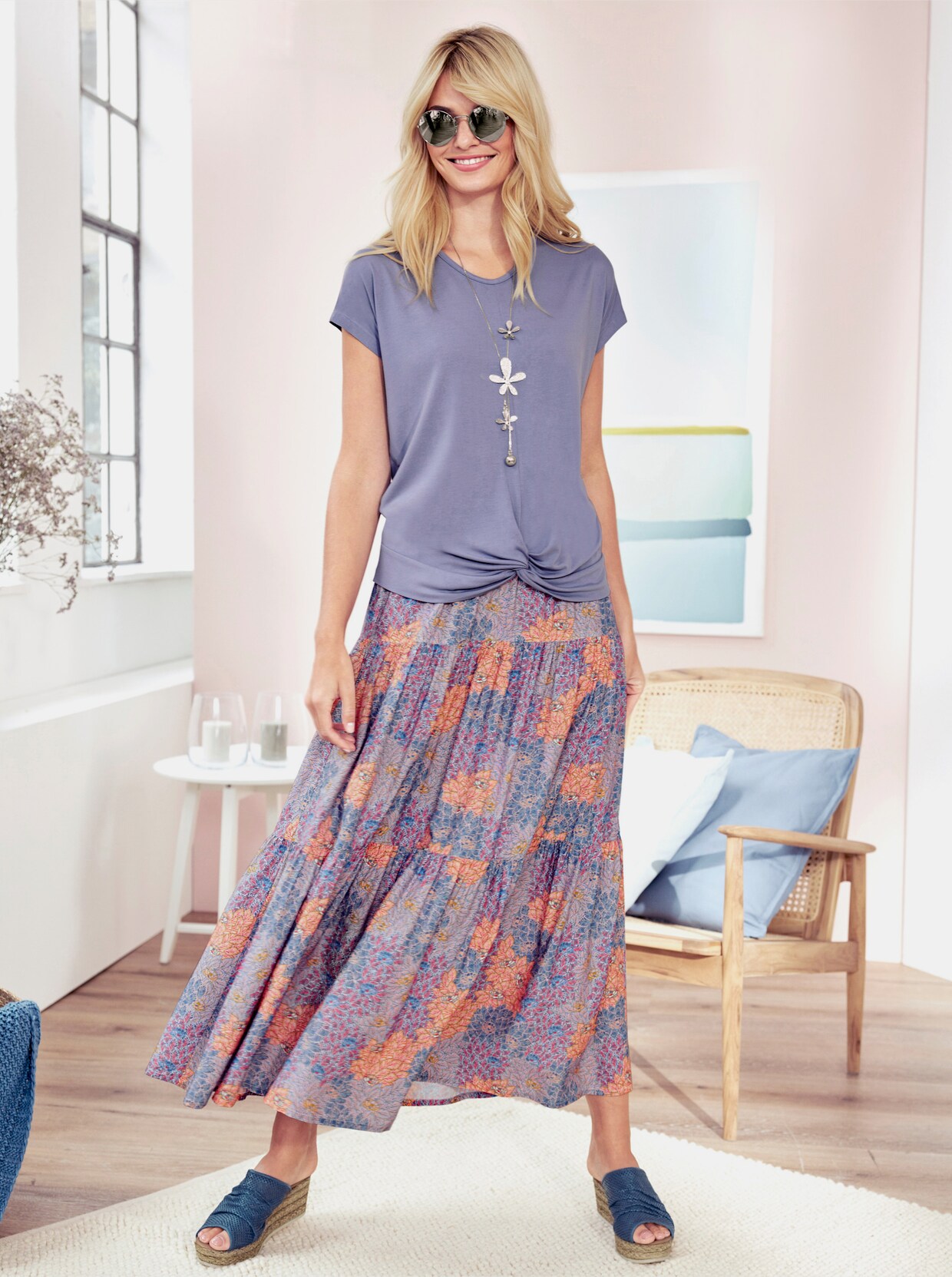 heine Shirt - taubenblau