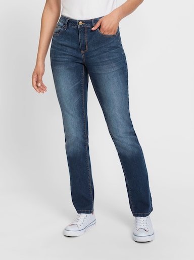 Gerade Jeans in 5-Pocket-Form - blue-stone-washed