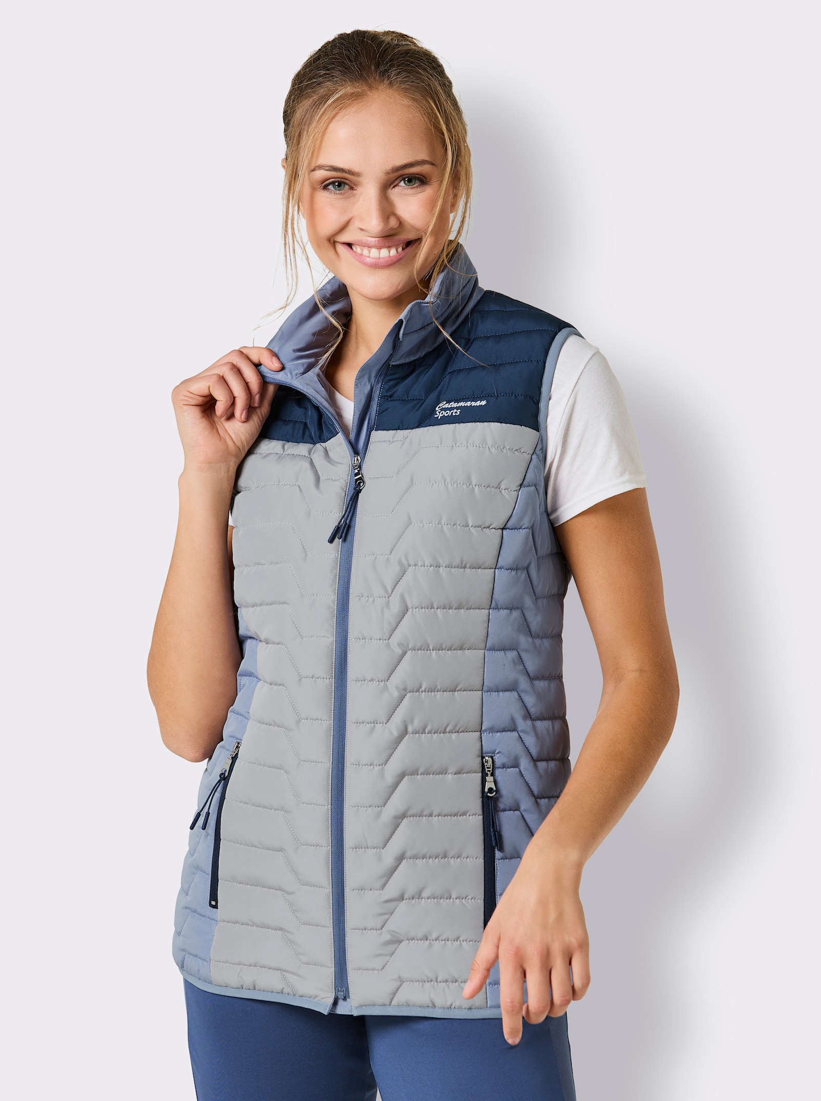 Catamaran Sports Steppweste mit elastischen Seiten - dunkelblau