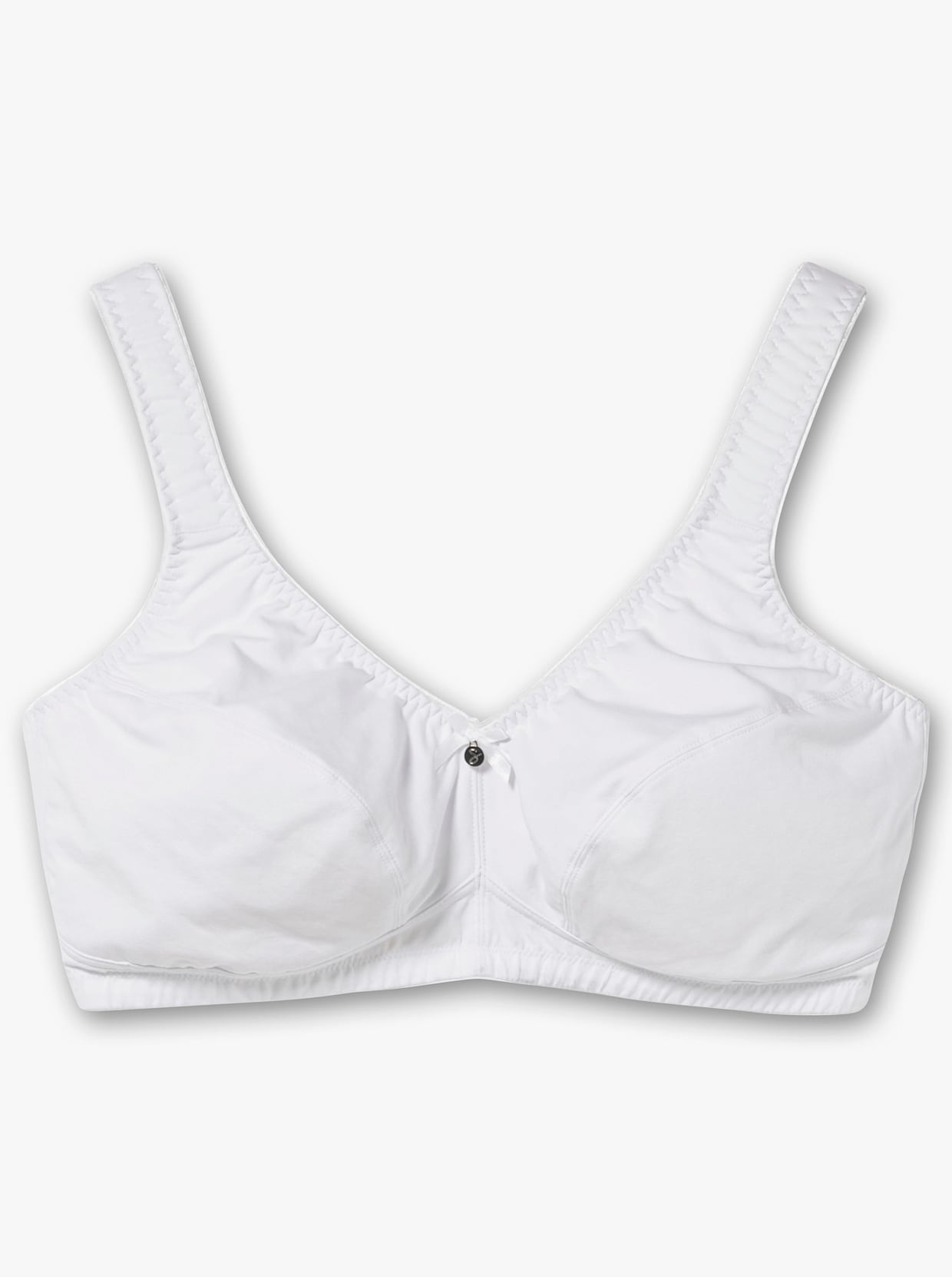 sheego Entlastungs-BH ohne Bügel im Doppelpack - hellblau+weiß