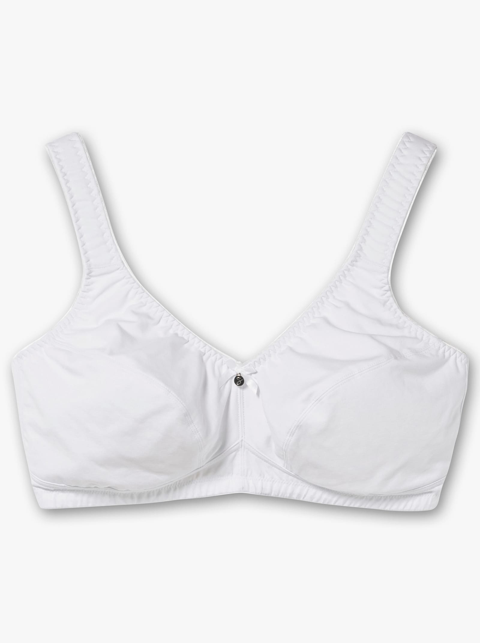 sheego Entlastungs-BH ohne Bügel im Doppelpack - hellblau+weiss