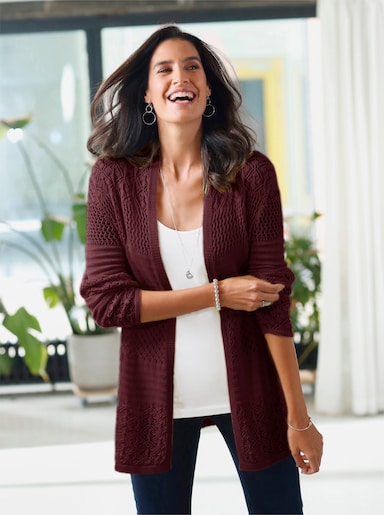 Strickjacke - burgund