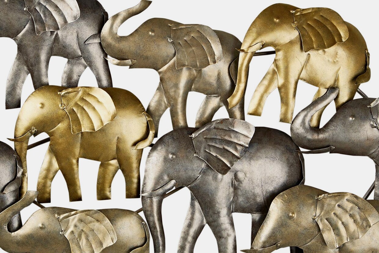 heine home Décoration murale éléphants - couleur or-couleur argenté