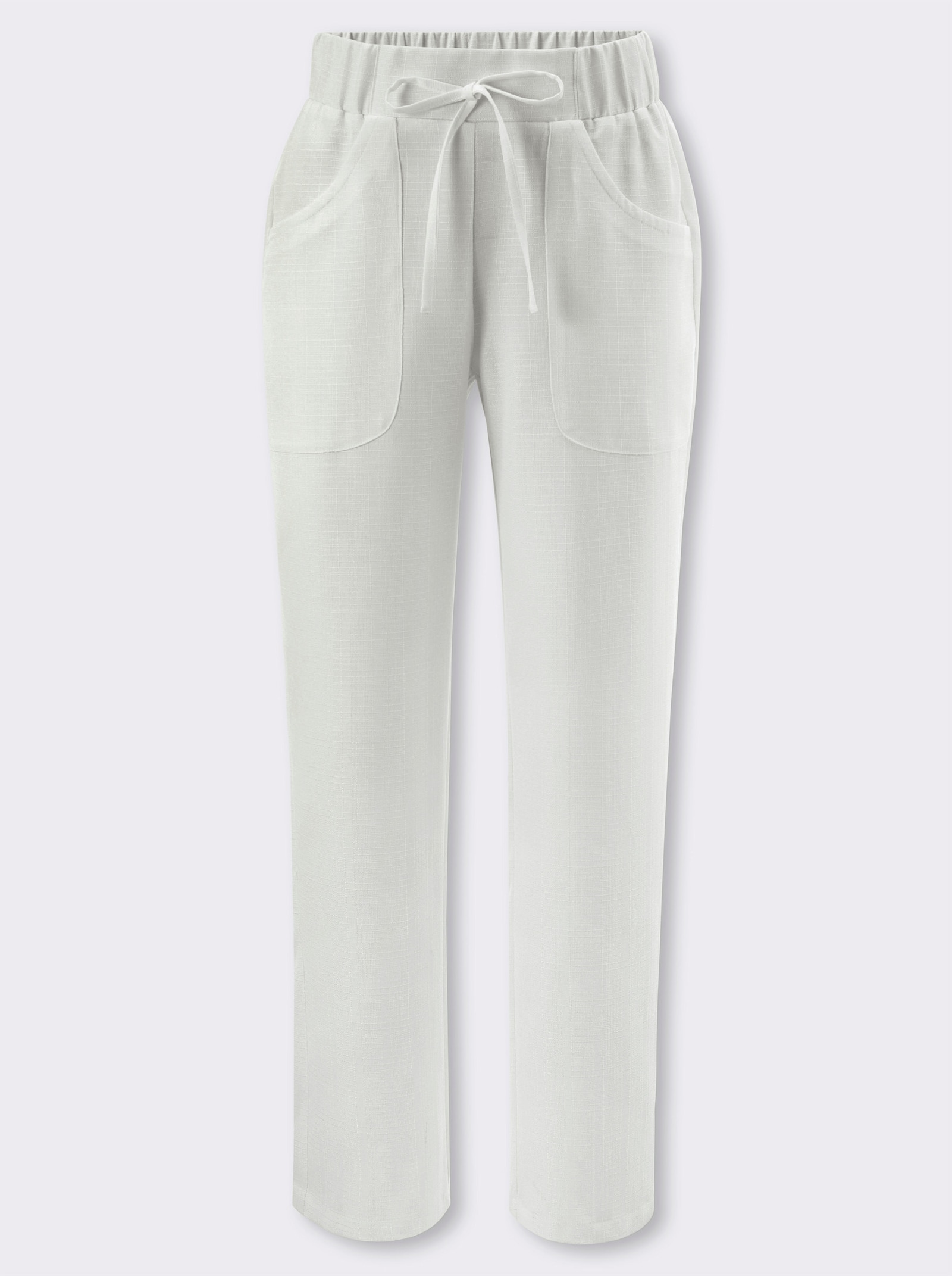 Schlupfhose in Leinen-Optik - ecru