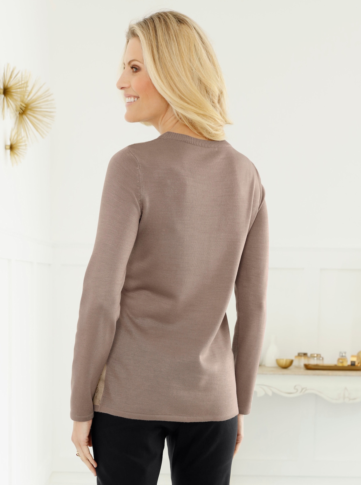 Bengalinhose mit Zierreißverschlüssen - schwarz