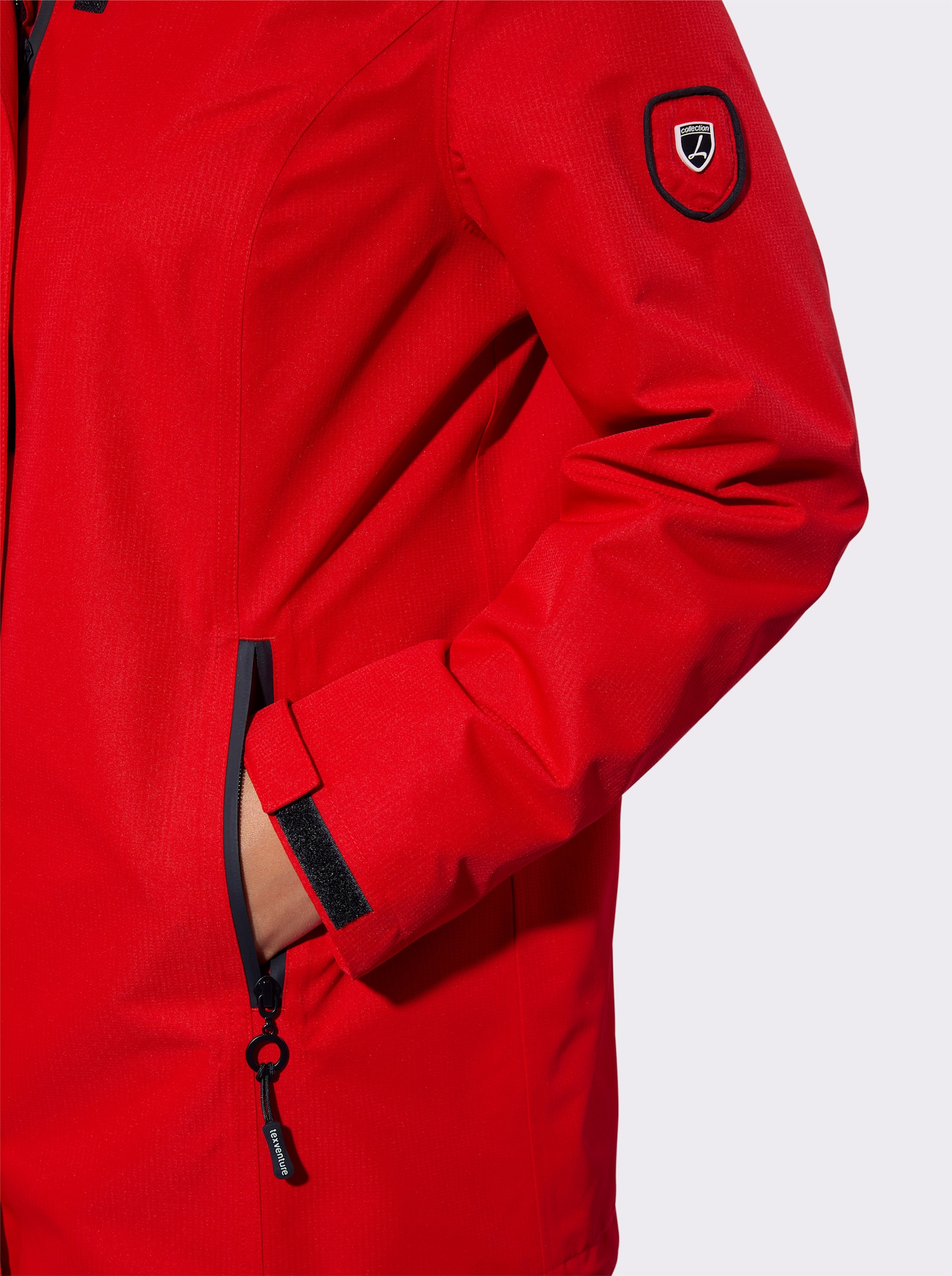 Functioneel jack met ritszakken - rood