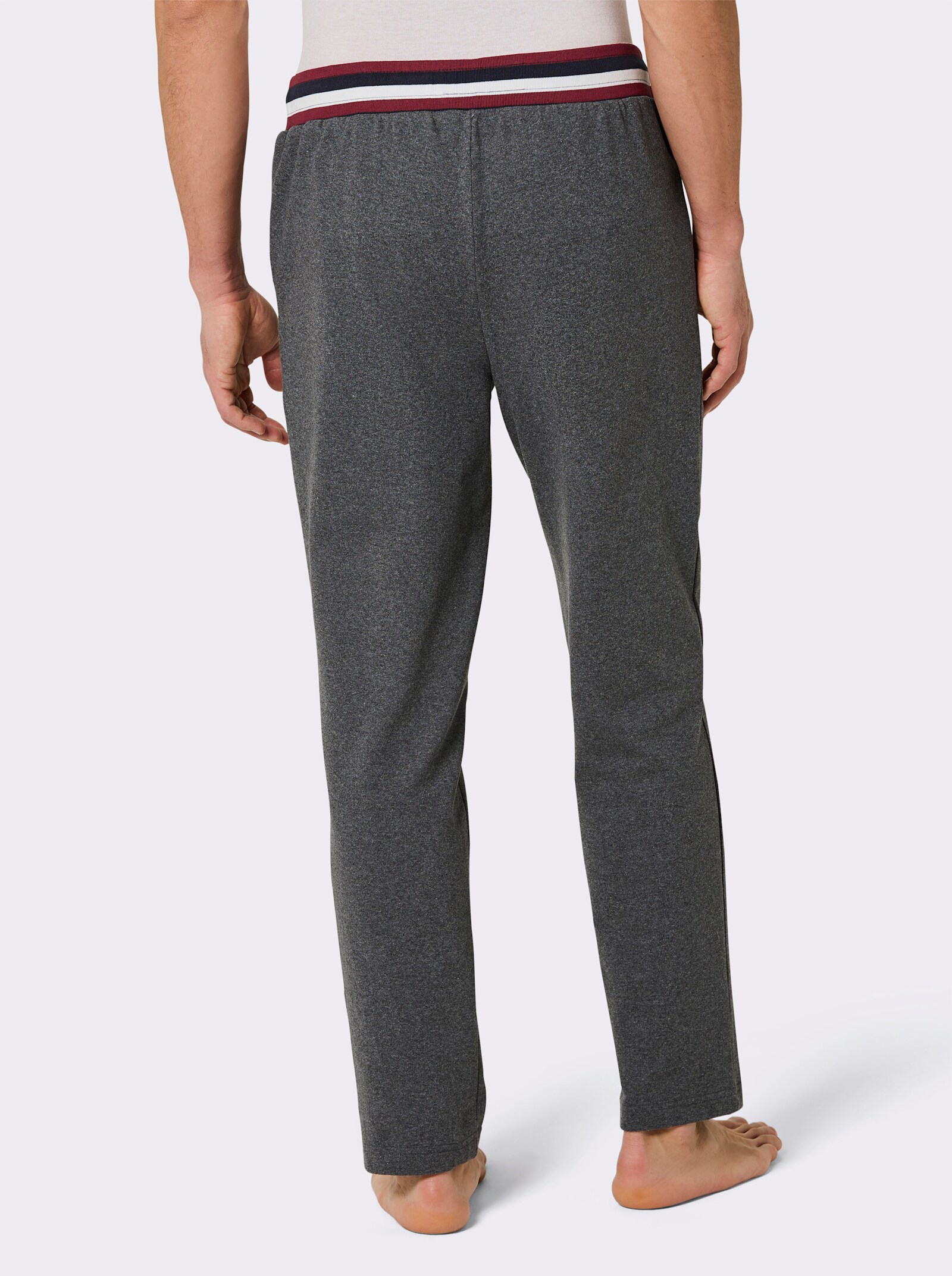 feel good Hose - anthrazit-meliert-dunkelrot