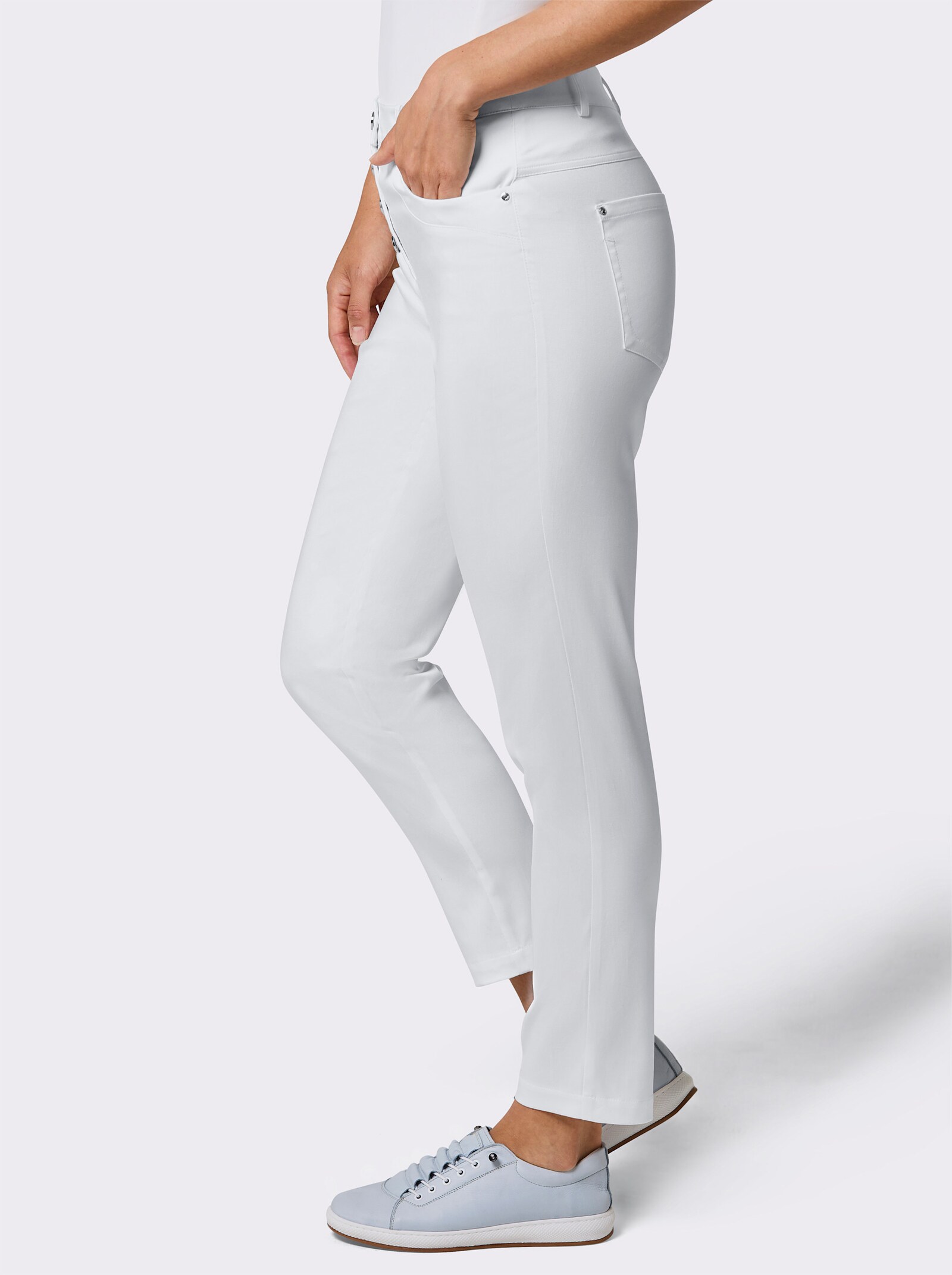 CREATION L PREMIUM Hose mit Lyocell - weiß