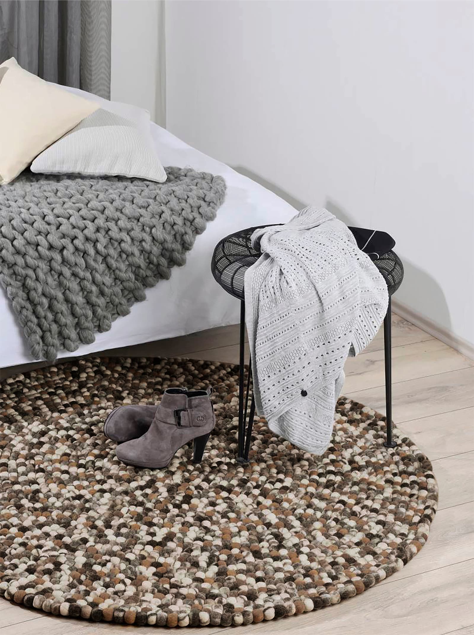 heine home Tapijt - grijs/ecru gemêleerd